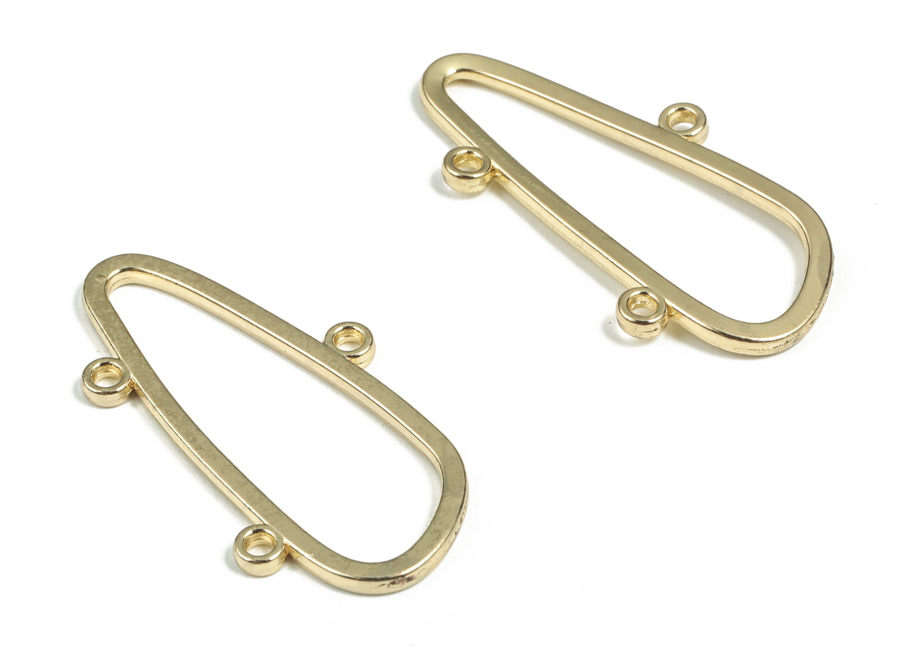 Alloy Geometry Earring Charms - Gold Alloy Geometry Connector - Gold Tone Plated Alloy - Jewelry Supplies - 34.95x19.54x1.64mm - ZZ1789 - DOMEDBAZAAR