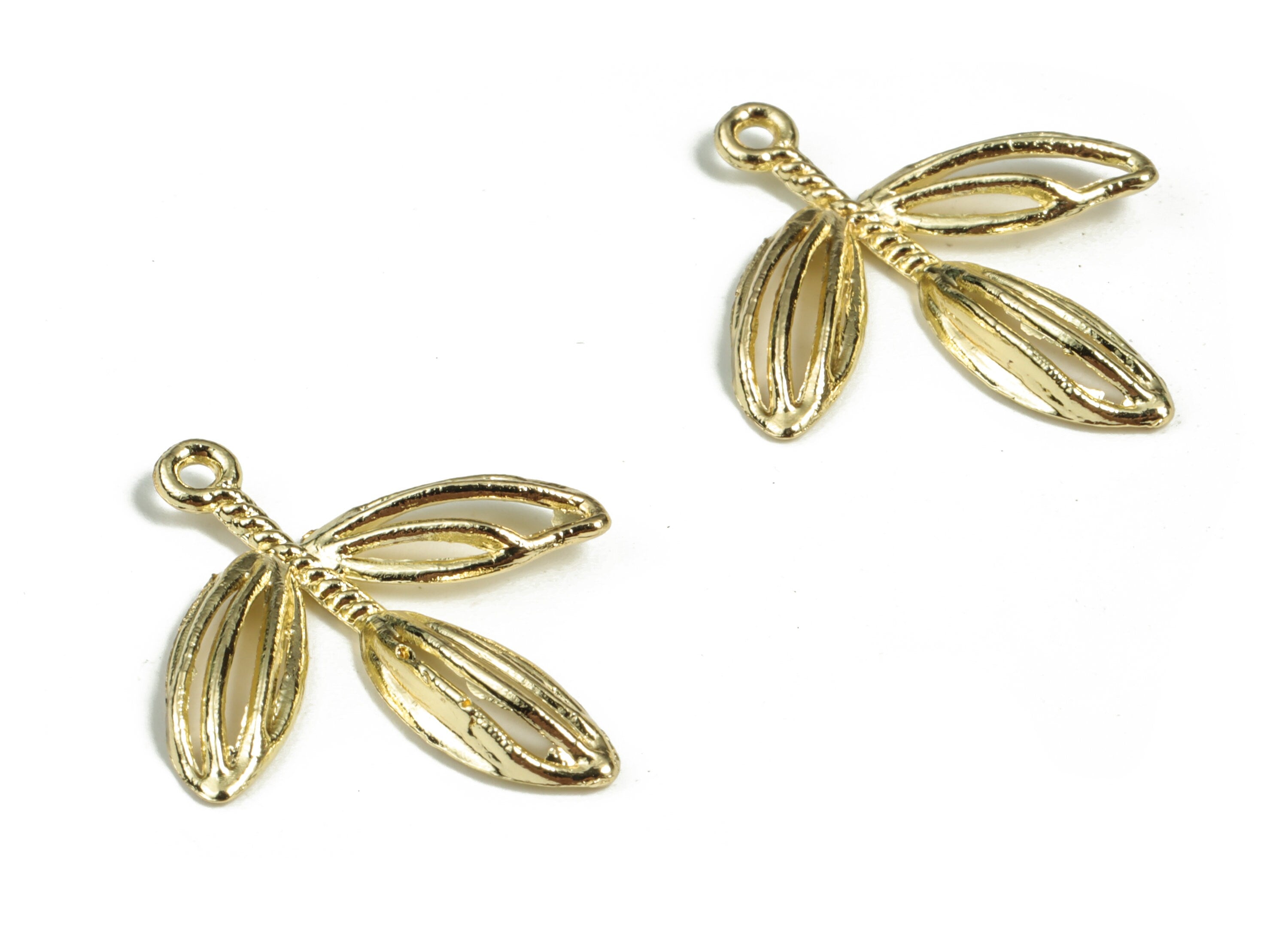 Alloy Flower Earring Charms - Zinc Alloy Flower Pendant - Gold Tone Plated Alloy - Jewelry Making Supplies - 25.77x21.91x2.79mm - ZZ1799 - DOMEDBAZAAR