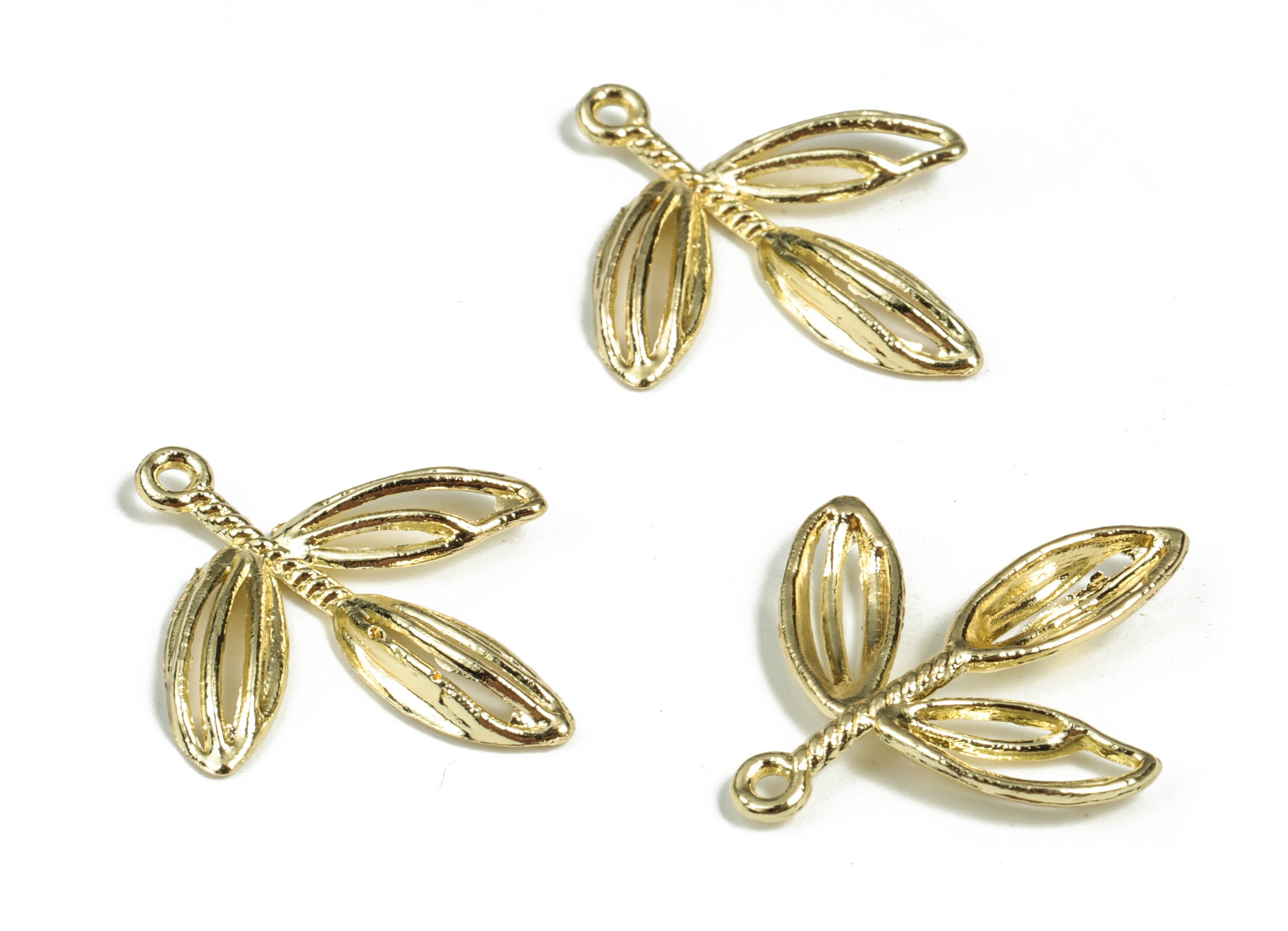 Alloy Flower Earring Charms - Zinc Alloy Flower Pendant - Gold Tone Plated Alloy - Jewelry Making Supplies - 25.77x21.91x2.79mm - ZZ1799 - DOMEDBAZAAR