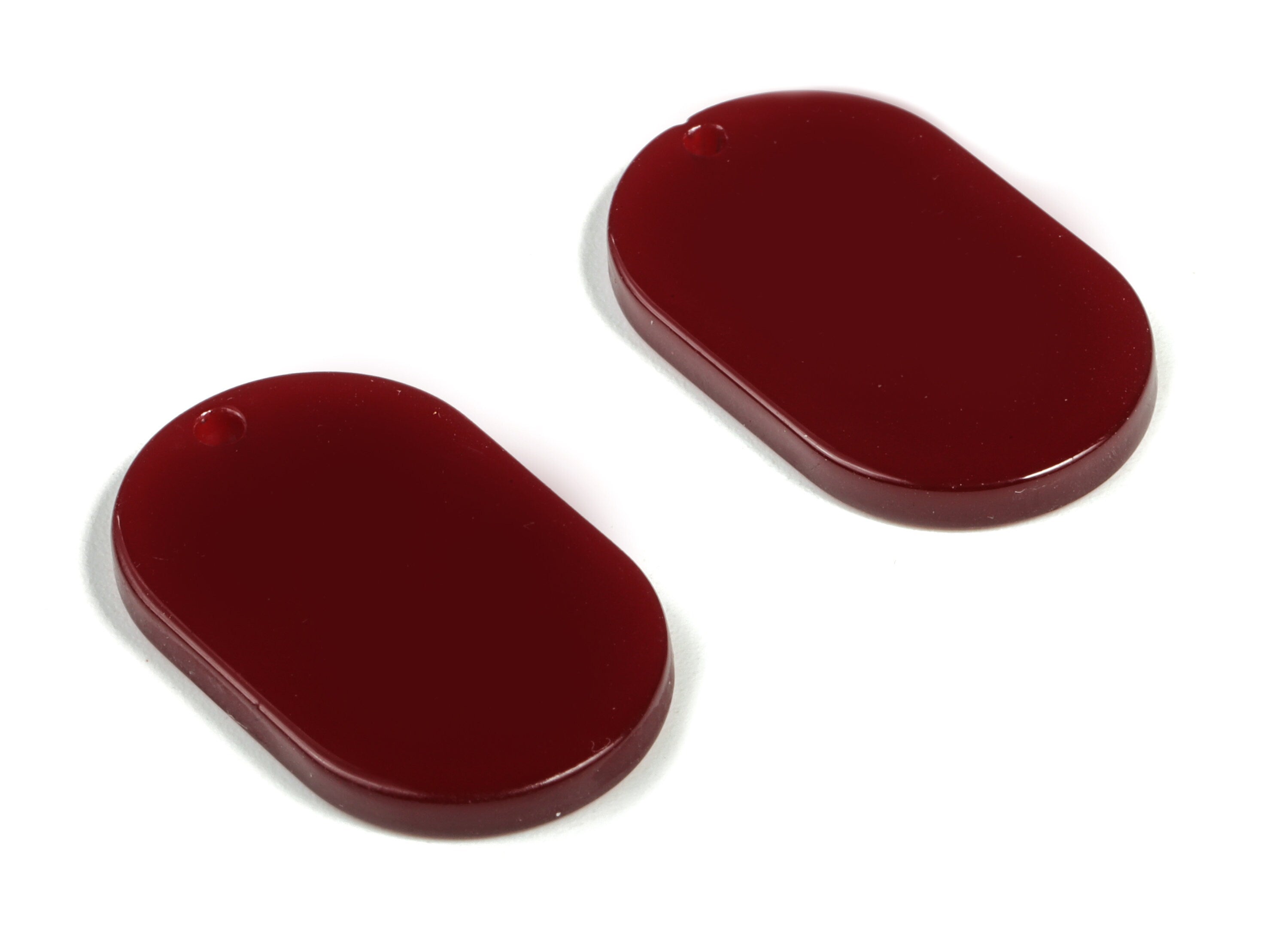 Acrylic Oval Earring Charms - Oval Shaped Pendant - Earring Findings - Jewelry Supplies - Color Code: A79 - 26x13.7x2.53mm  - AC1158B - DOMEDBAZAAR