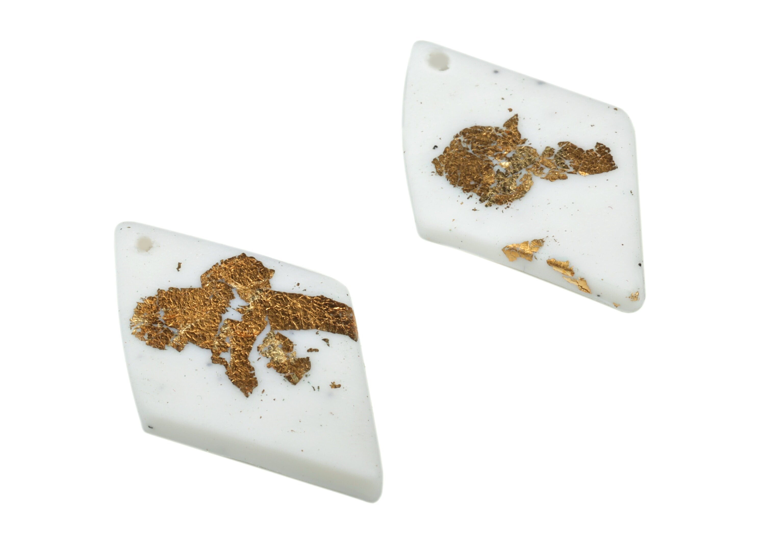 PolymerClay Diamond Earring Charms - PolymerClay Diamond Pandant - Earring Findings - Jewelry Handmade - 28.38x16.71x2.74mm - PC2267 - DOMEDBAZAAR