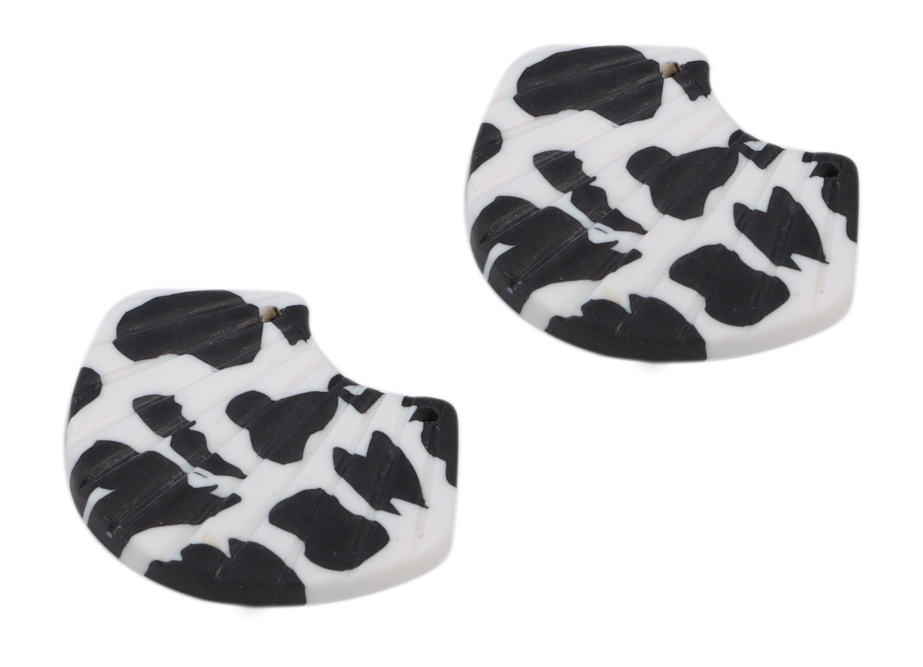 PolymerClay Sector Earring Connector - PolymerClay Sector Charms and Pandant - Jewelry Handmade - 36.02x28.19x3.34mm - PC2282C - DOMEDBAZAAR