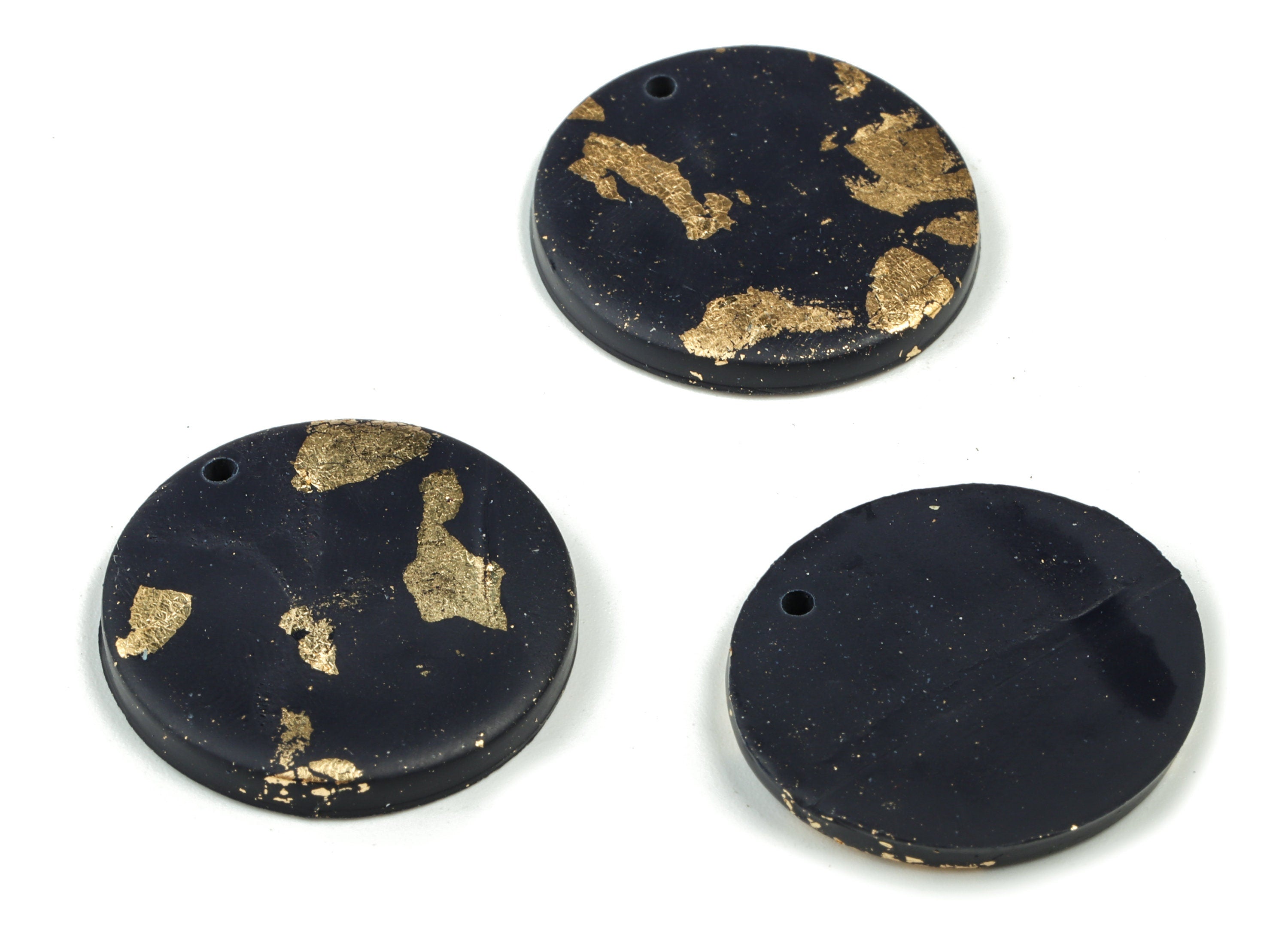 PolymerClay Round Earring Charms - PolymerClay Circle Pandant - Earring Findings - Jewelry Handmade -25.31x24.51x2.87mm - PC2265A - DOMEDBAZAAR