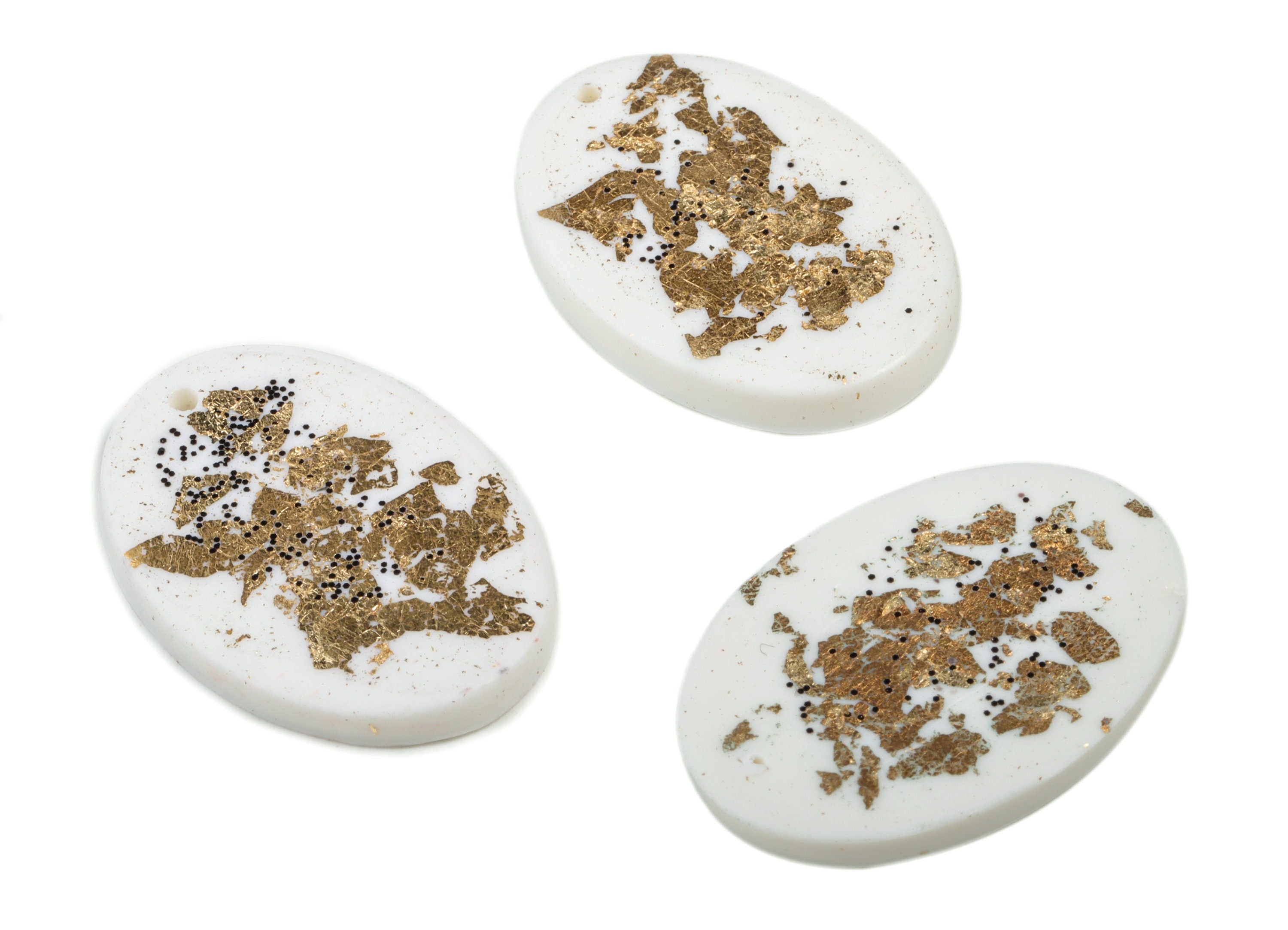 PolymerClay Oval Earring Charms - PolymerClay Oval Pandant - Earring Findings - Jewelry Handmade - 35.59x25x4.13mm- PC2268A - DOMEDBAZAAR