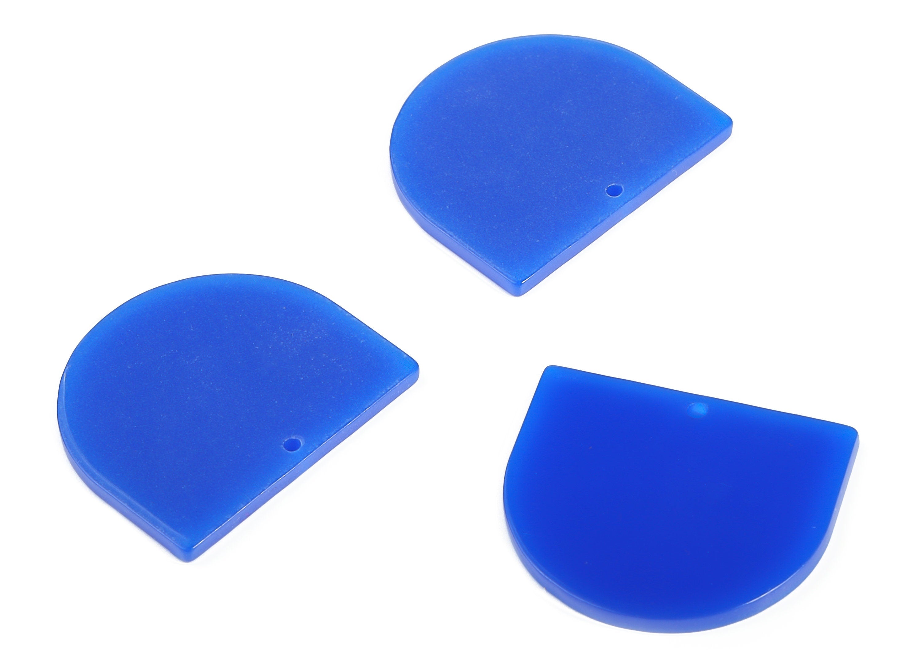 Acrylic D Earring Charms - Semi Circle Pendant - Earring Findings - Jewelry Supplies - Color Code: A618 - 33.04x29.31x2.39mm - AC1094-A618 - DOMEDBAZAAR