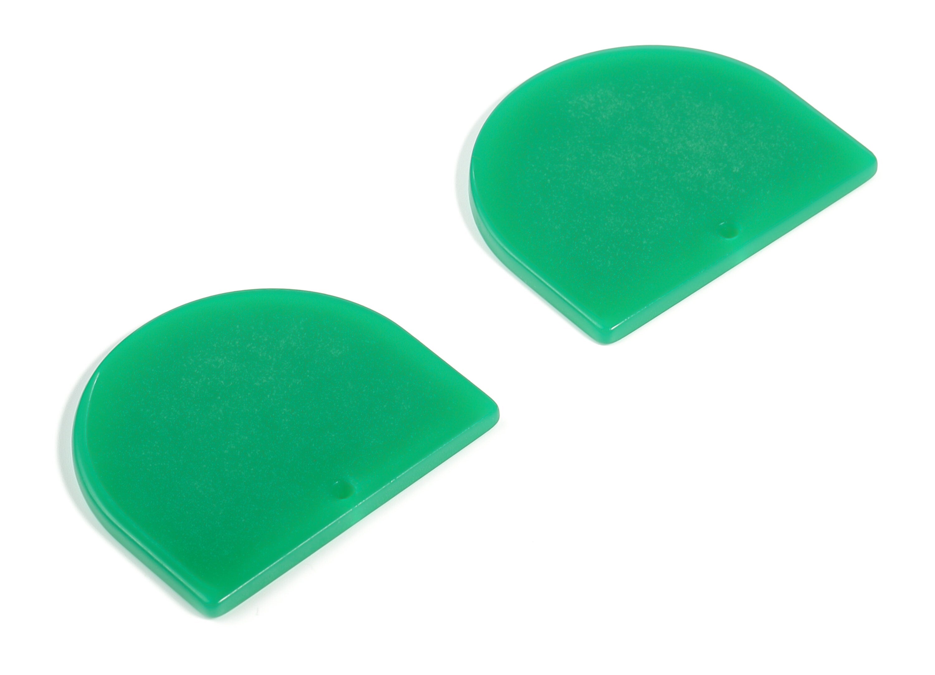 Acrylic D Earring Charms - Semi Circle Pendant - Earring Findings - Jewelry Supplies - Color Code: A617 - 33.34x29.19x2.18mm - AC1094-A617 - DOMEDBAZAAR