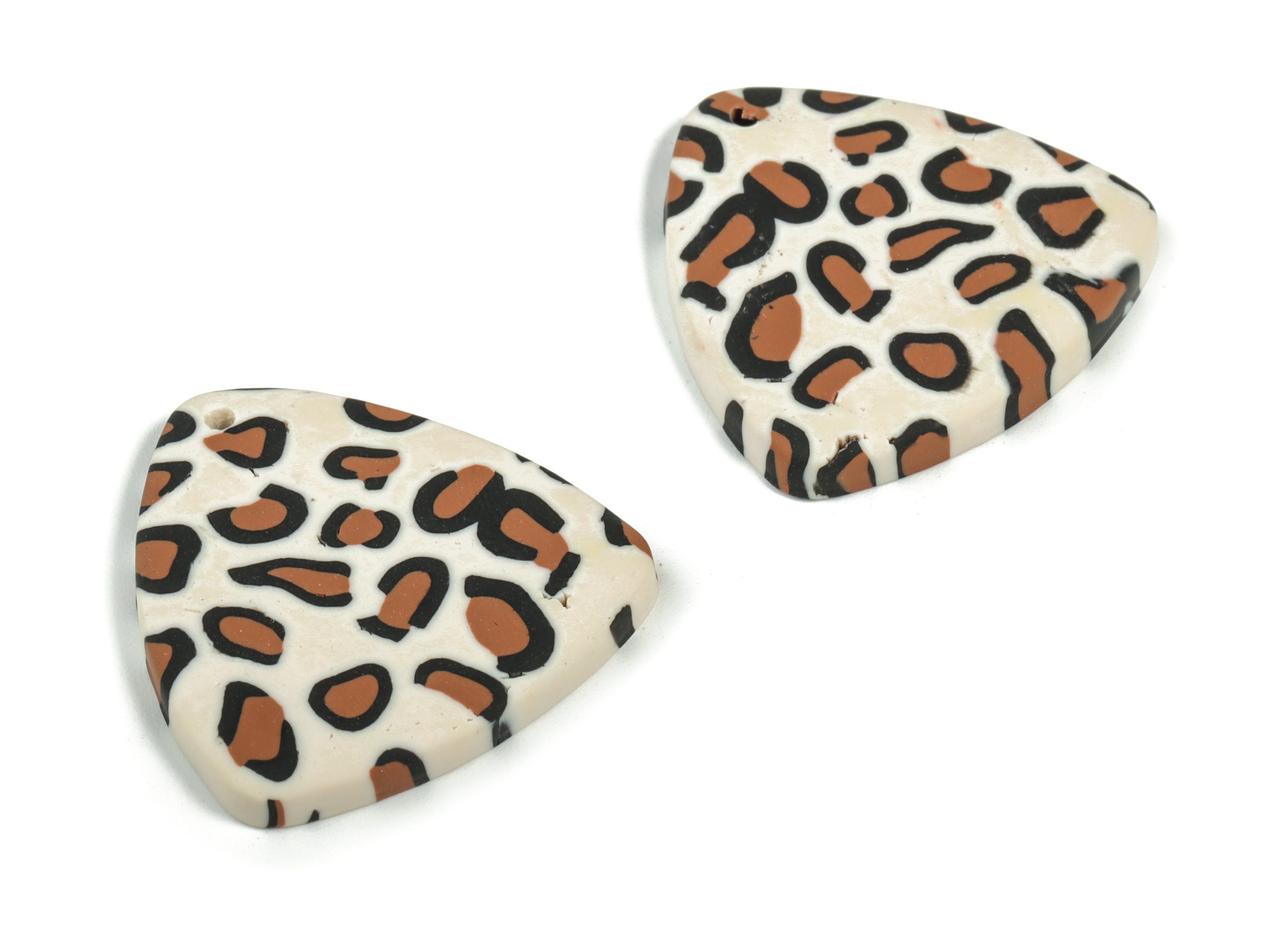 PolymerClay Triangle Earring Charms - PolymerClay Triangle Pandant - Earring Findings - Jewelry Handmade - 29.69x29.27x3.54mm - PC2289 - DOMEDBAZAAR