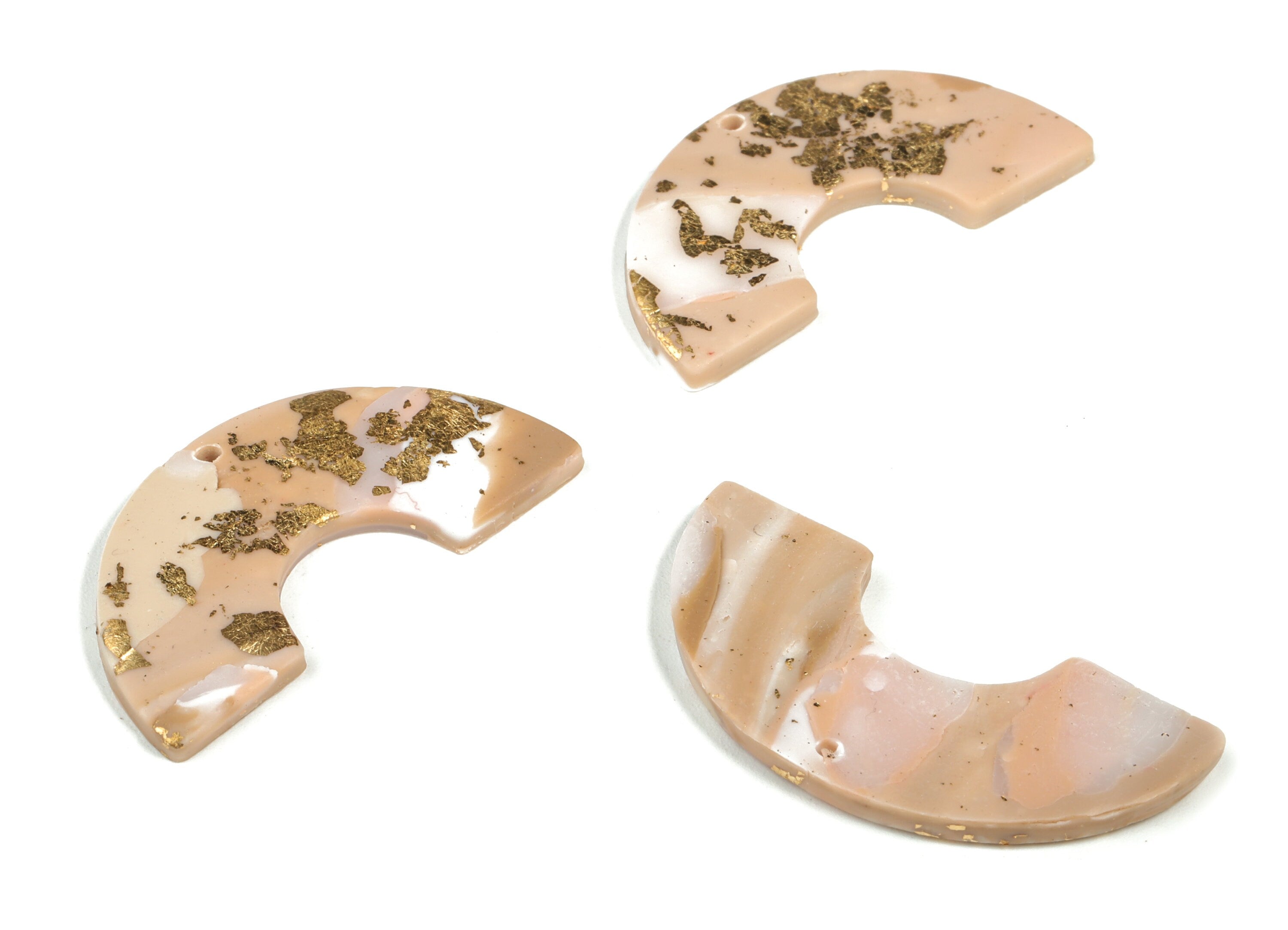 PolymerClay Large Arch Earring Charms - PolymerClay U Pandant - Earring Findings - Jewelry Handmade - 37.34x18.6x2.55mm - PC2263 - DOMEDBAZAAR