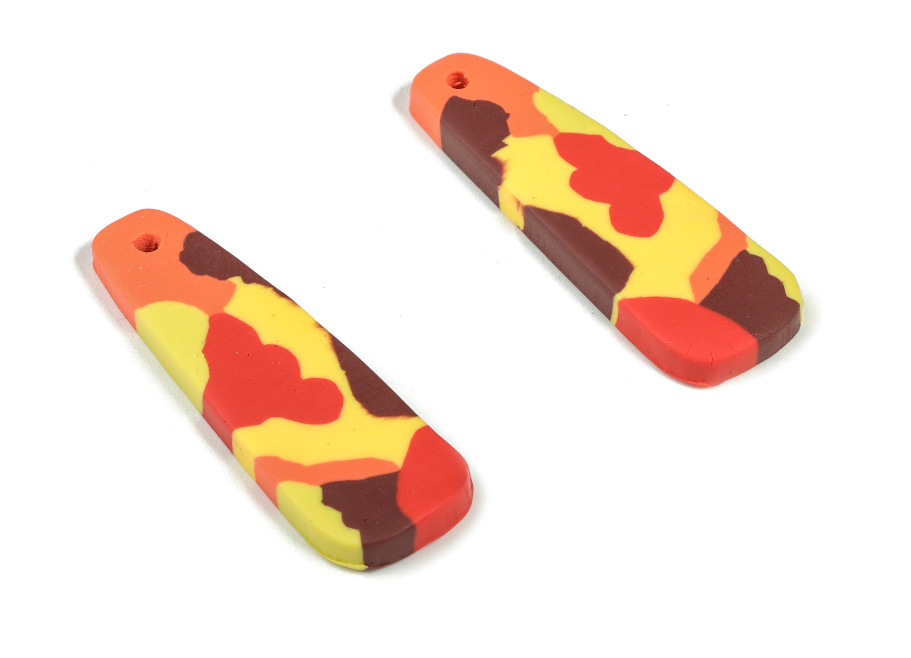 PolymerClay Strip Earring  PolymerClay-Charms-Strip Pandant - Earring Findings - Jewelry Handmade - 40.76x13.71x3.76mm - PC2279 - DOMEDBAZAAR