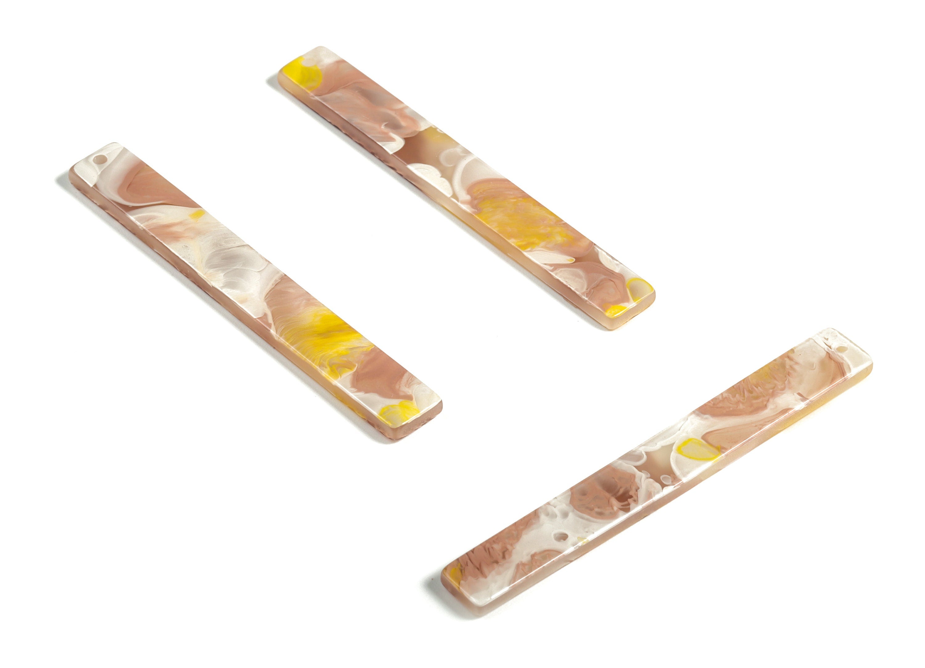 Acrylic Long Stick Charms - Acrylic Bar Pendant - Earring Findings  - Jewelry Supplies - Color Code: A583 - 59.88x7.83x2.63mm - AC1049-A583 - DOMEDBAZAAR