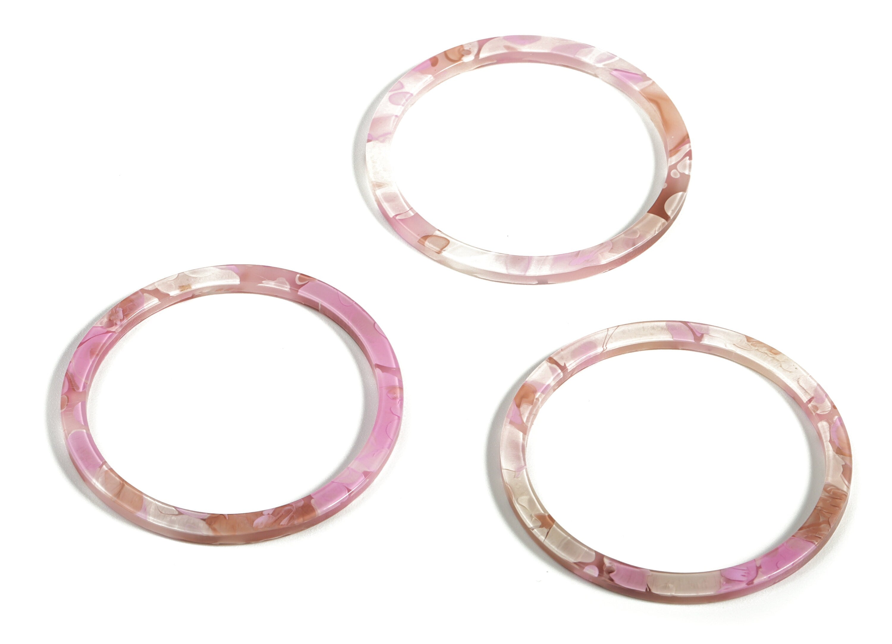 Acetate Circle Charms - Circle Earrings and Pendant - Earring Findings - 1 Hole - Color Code: A265 - 44.52x44.52x2.47mm - AC1126-A582 - DOMEDBAZAAR