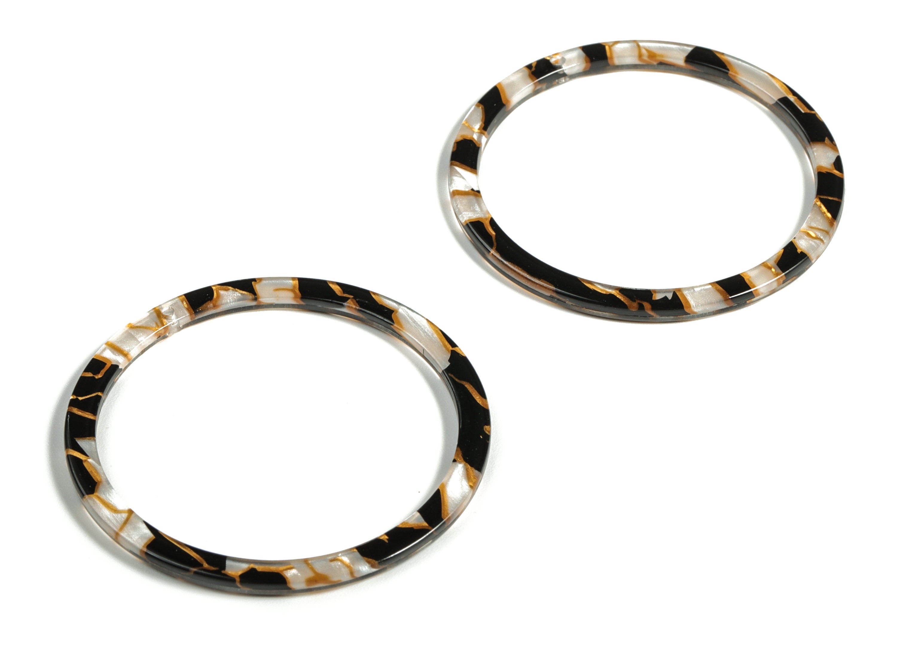 Acetate Circle Charms - Circle Earrings and Pendant - Earring Findings - 1 Hole - Color Code: A265 - 44.52x44.52x2.47mm - AC1126-A403 - DOMEDBAZAAR
