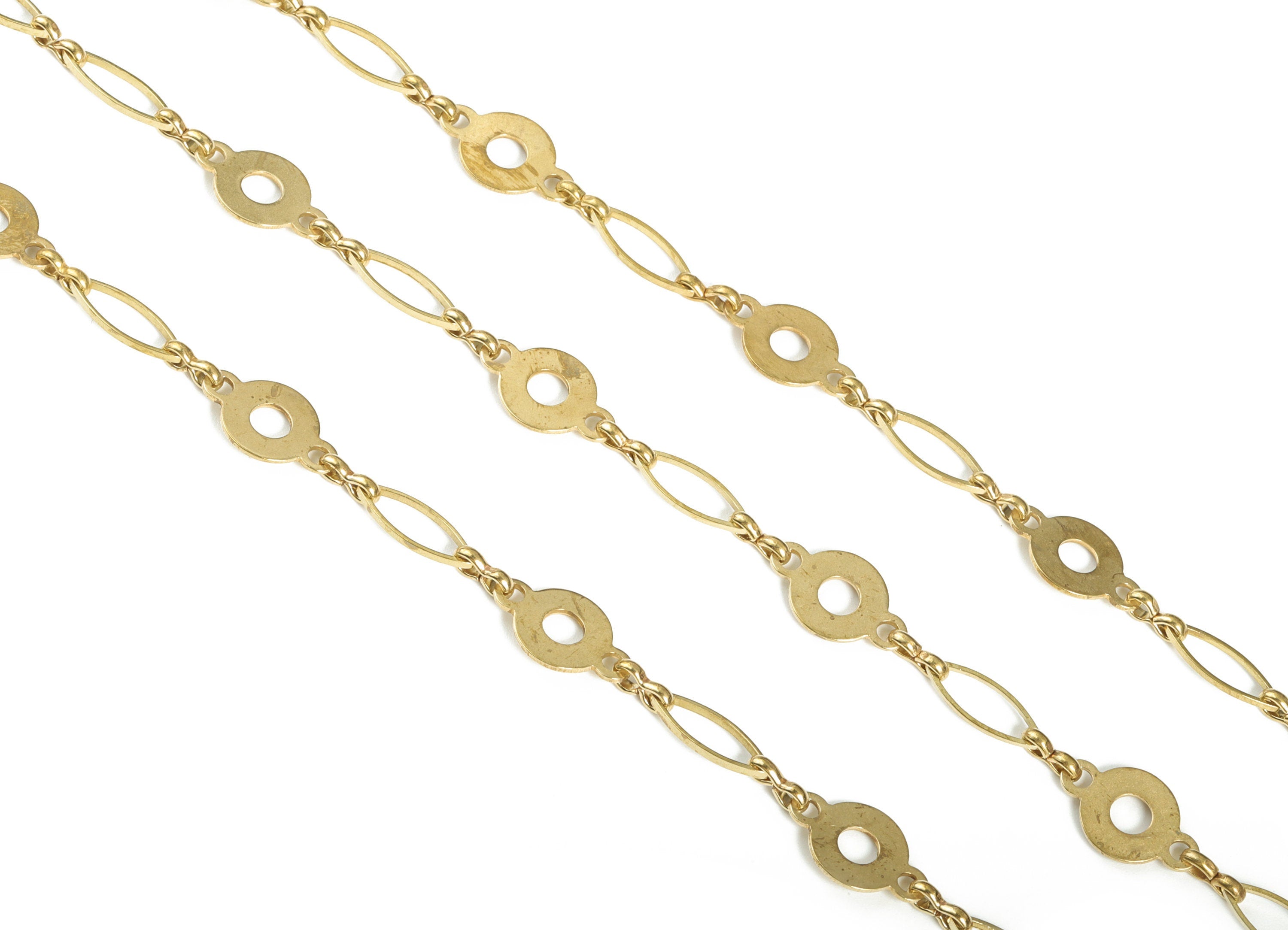 Raw Brass Marquise Open Cable Chain - Flat Round Cable Chain - Link Cable Chain - Chain For Necklace & Bracelet - 0.63&quot;x0.39&quot;x0.02&quot; - CC1176 - DOMEDBAZAAR