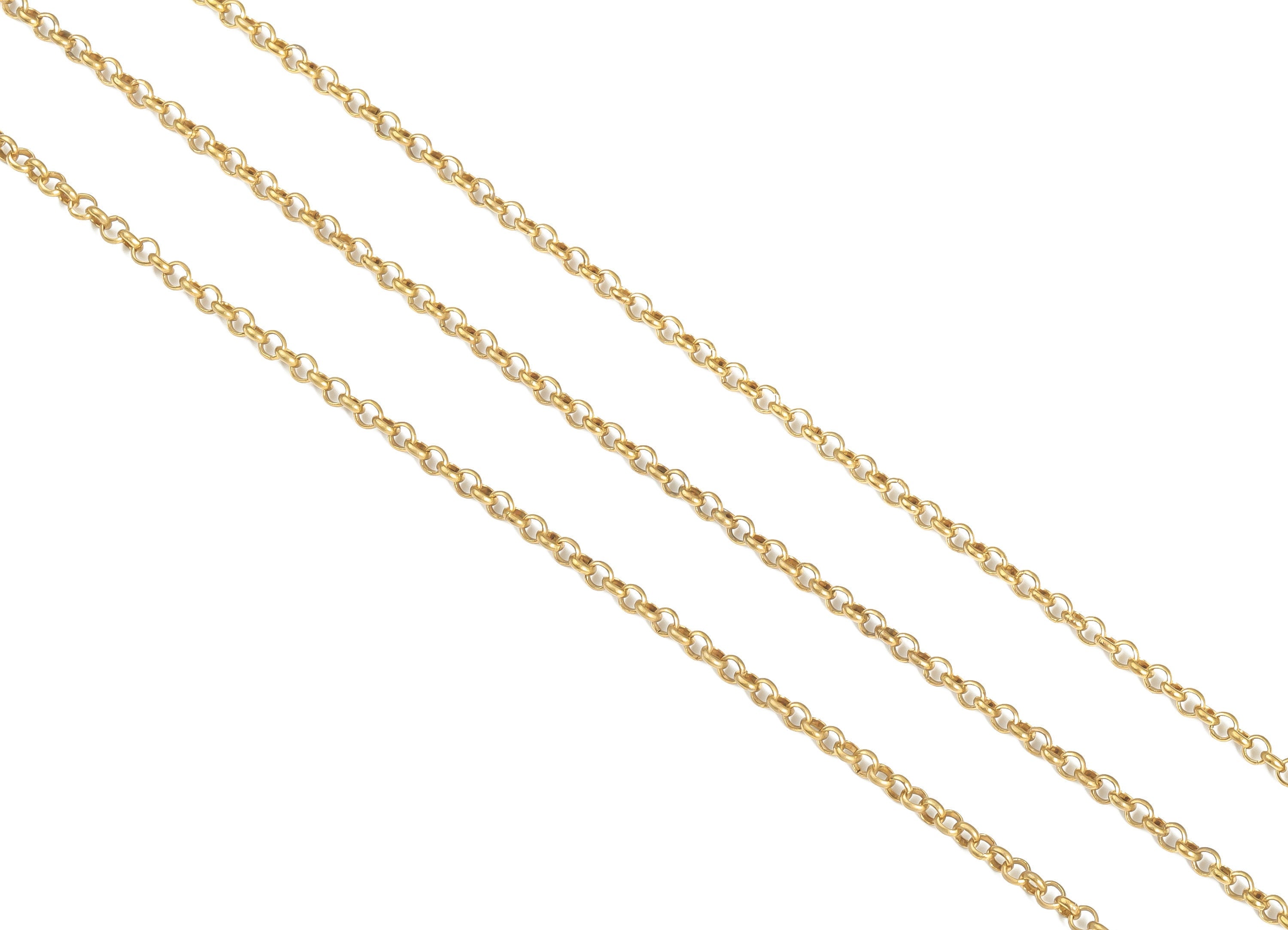 Brass Rolo Chain - Raw Brass Chain - Unsoldered Round Rolo Chain - 0.13&quot; x 0.13&quot; x 0.02&quot; - for Necklace Bracelet Jewellery Making - CC1030 - DOMEDBAZAAR