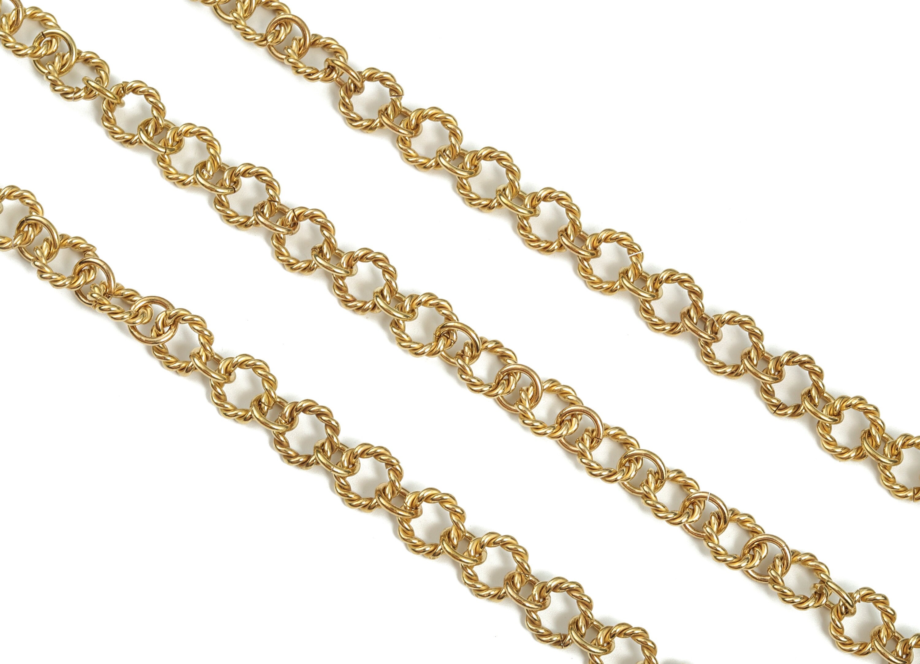 Round Rolo Cable Chain - Raw Brass Textured Round Cable Chain - Round Openlink Chain - For Necklace Bracelet 0.49&quot;x0.49&quot;x0.10&quot; CC1197 - DOMEDBAZAAR
