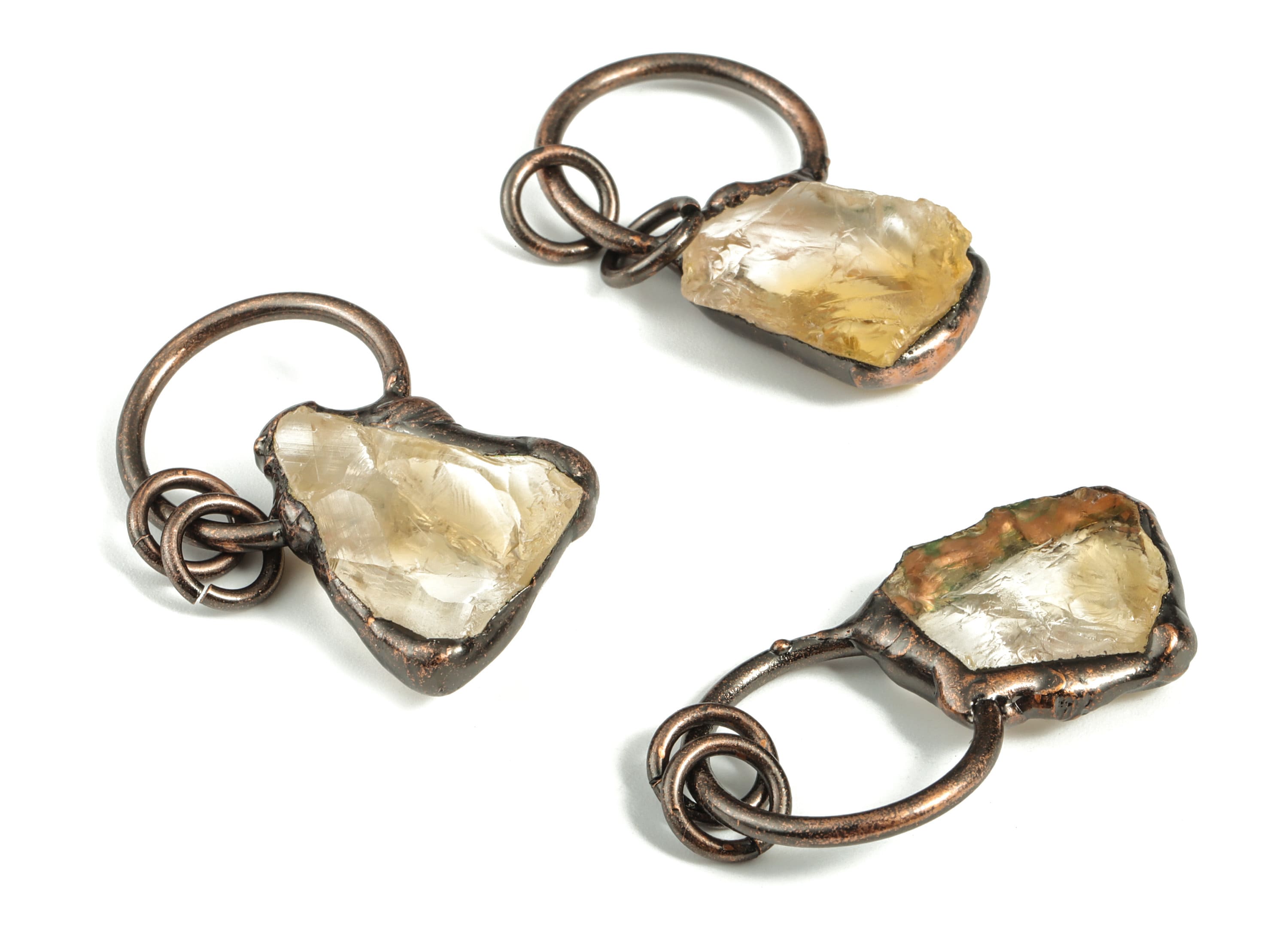 Citrine Pendant Charm – Natural Topaz Stone – Topaz Jewelry – DIY Jewelry Making Supplies - Average Size - 39.37 × 22.07 × 12.54 mm - NS1338 - DOMEDBAZAAR