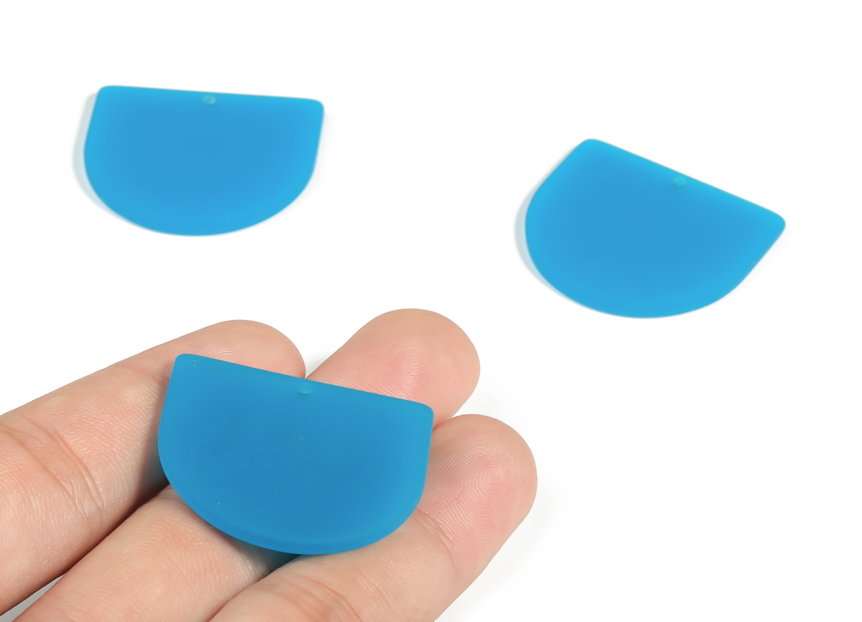 Acrylic D Earring Charms - Acrylic D Shape Pendant - Jewelry Supplies - Earring Finding - Color Code: A640 -33.12x29.25x2.73mm - AC1094-A640 - DOMEDBAZAAR
