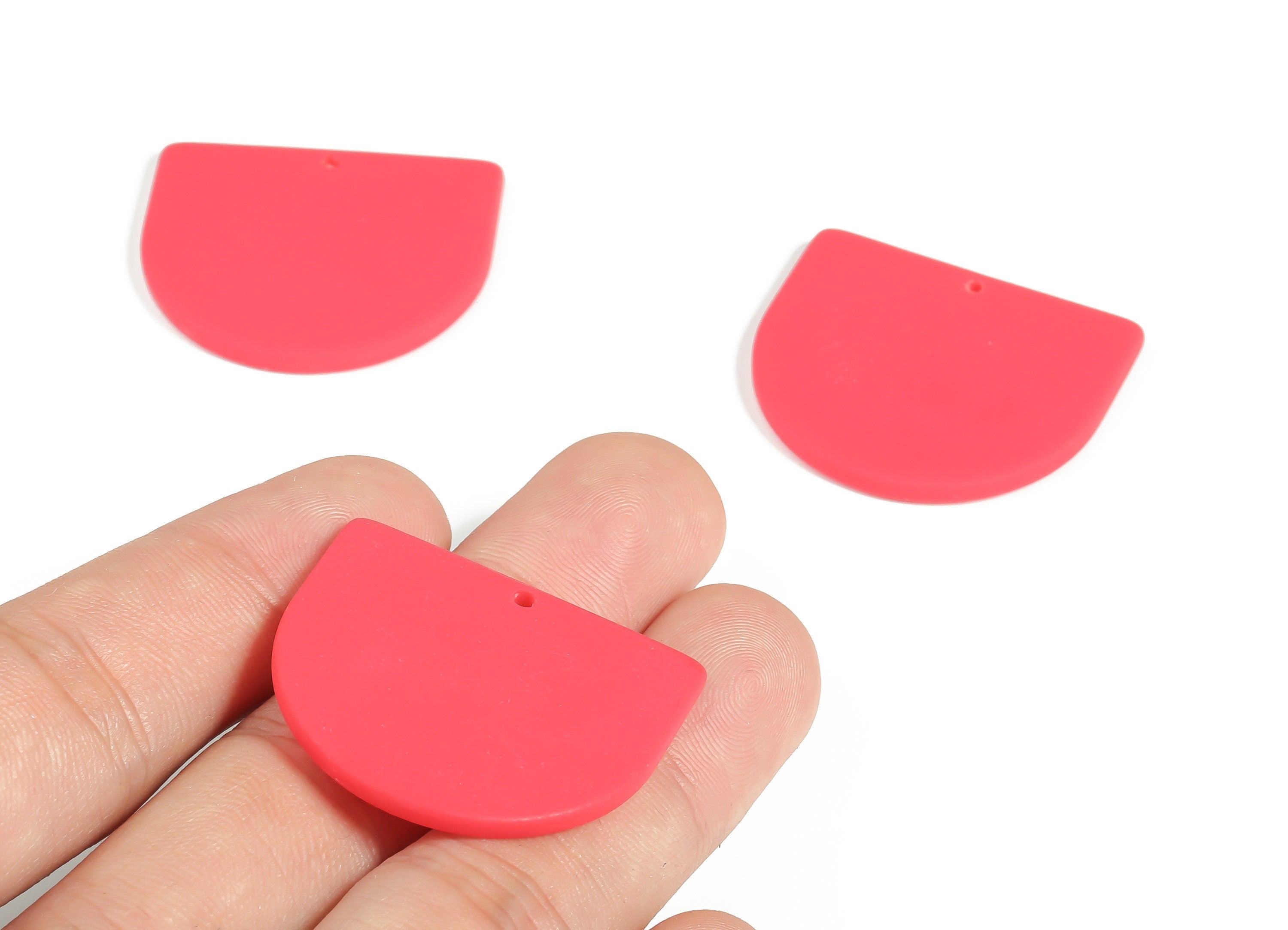 Acrylic D Earring Charms - Acrylic D Shape Pendant - Jewelry Supplies - Earring Finding - Color Code: A638 -32.93x29.26x2.71mm - AC1094-A638 - DOMEDBAZAAR