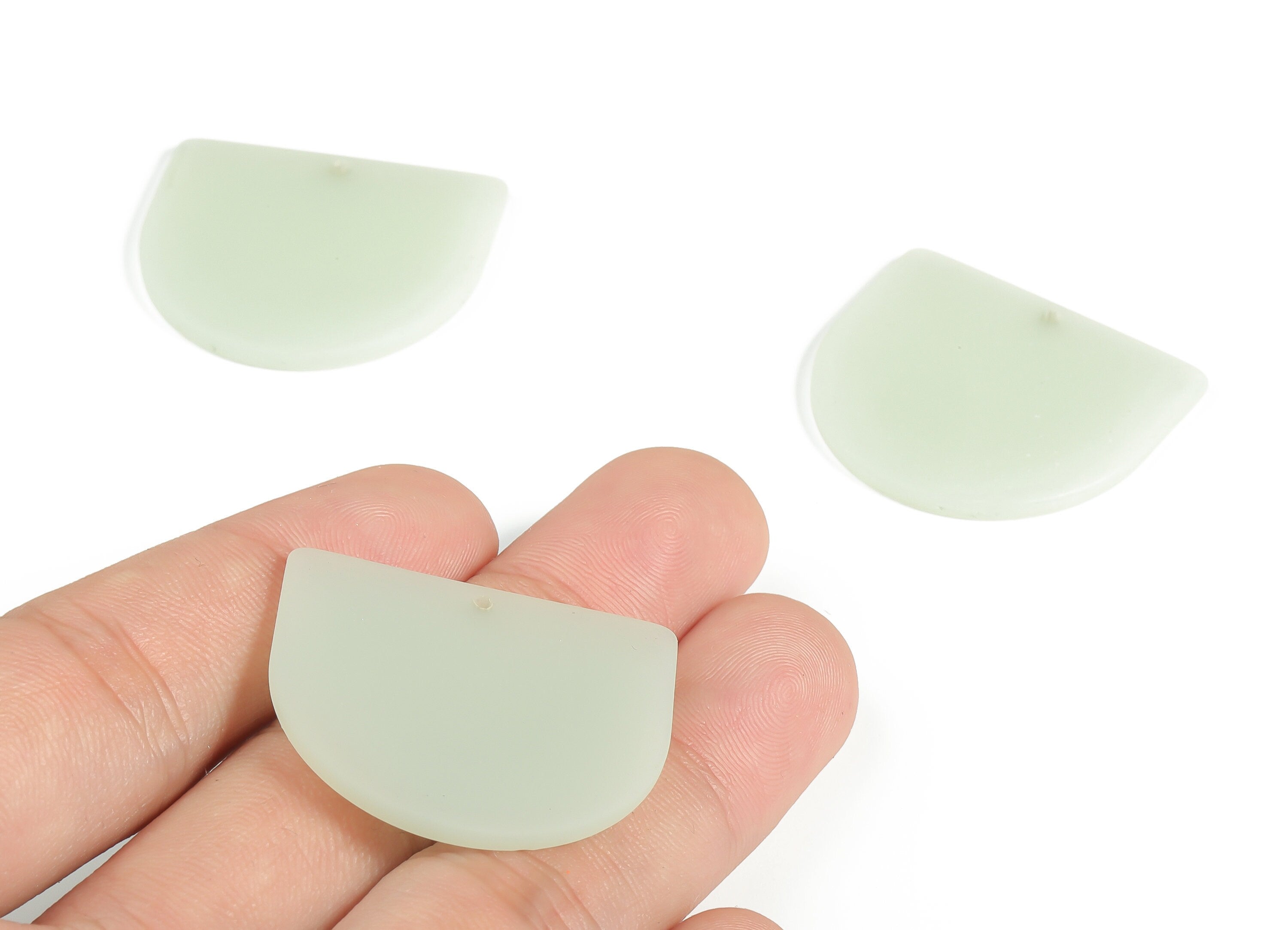 Acrylic D Earring Charms - Acrylic D Shape Pendant - Jewelry Supplies - Earring Finding - Color Code: A647 -32.83x29.71x2.72mm - AC1094-A647 - DOMEDBAZAAR