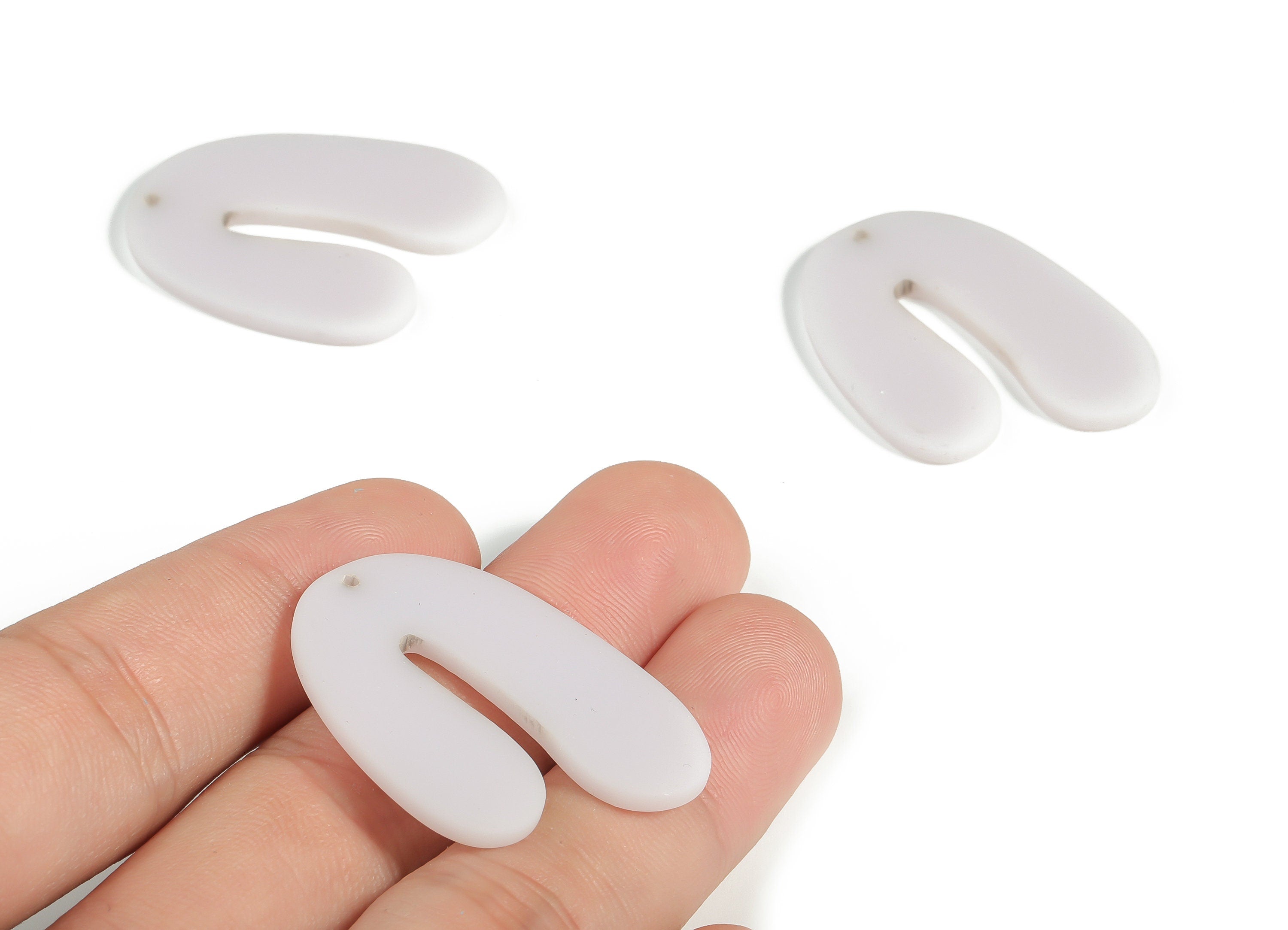 Acrylic U Earring Charms- Acrylic U Shape Pendant - Earring Findings - Jewelry Supplies - Color Code: A648 -35.83x27.07x2.60mm - AC2266-A648 - DOMEDBAZAAR