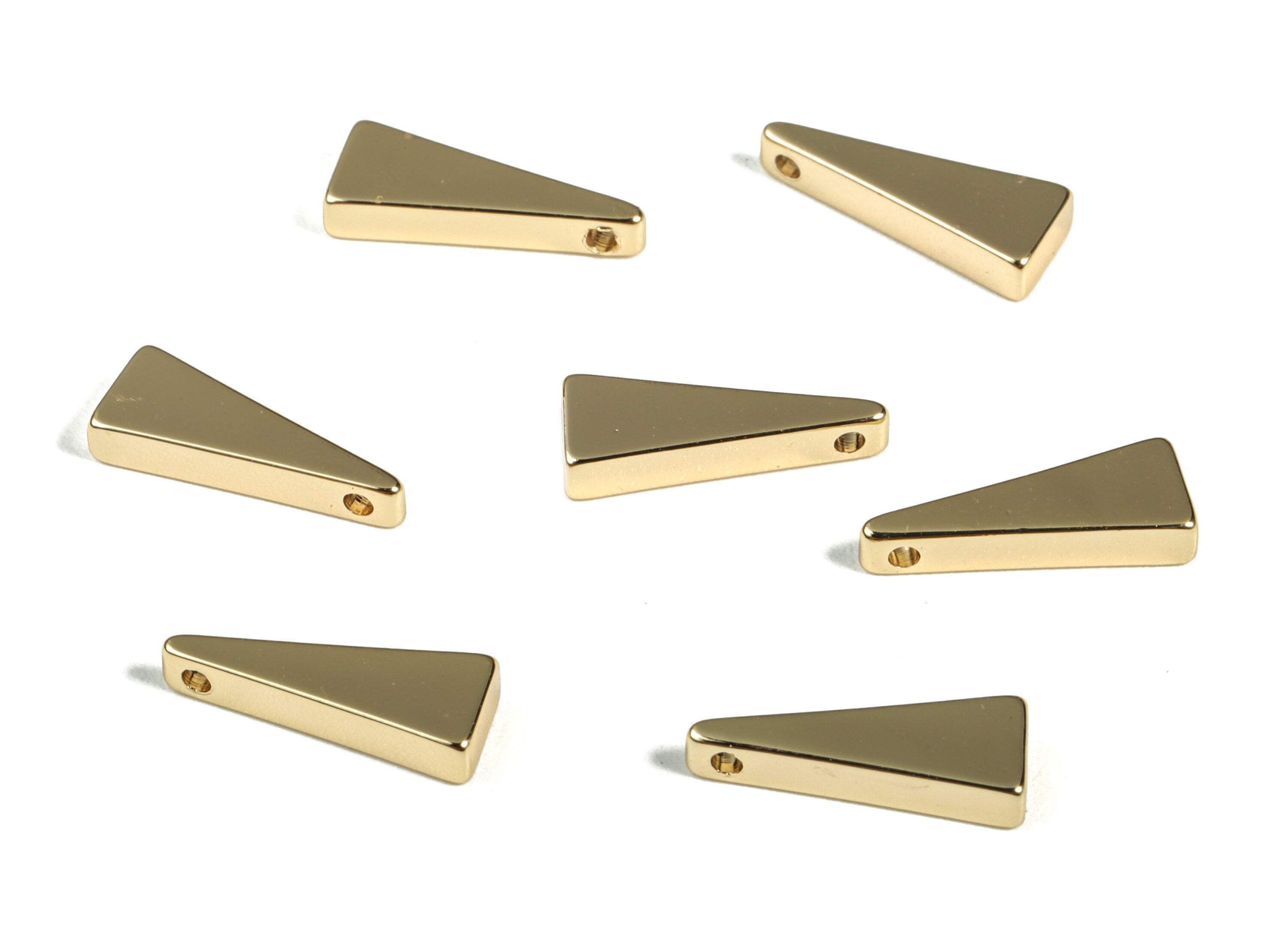 Brass Triangle Earring Charms - Gold Triangle Pendant - 18K Real Gold  Plated Brass - Jewelry Making Supplies - 12.55x4.86x2.3mm - RGP3030 - DOMEDBAZAAR
