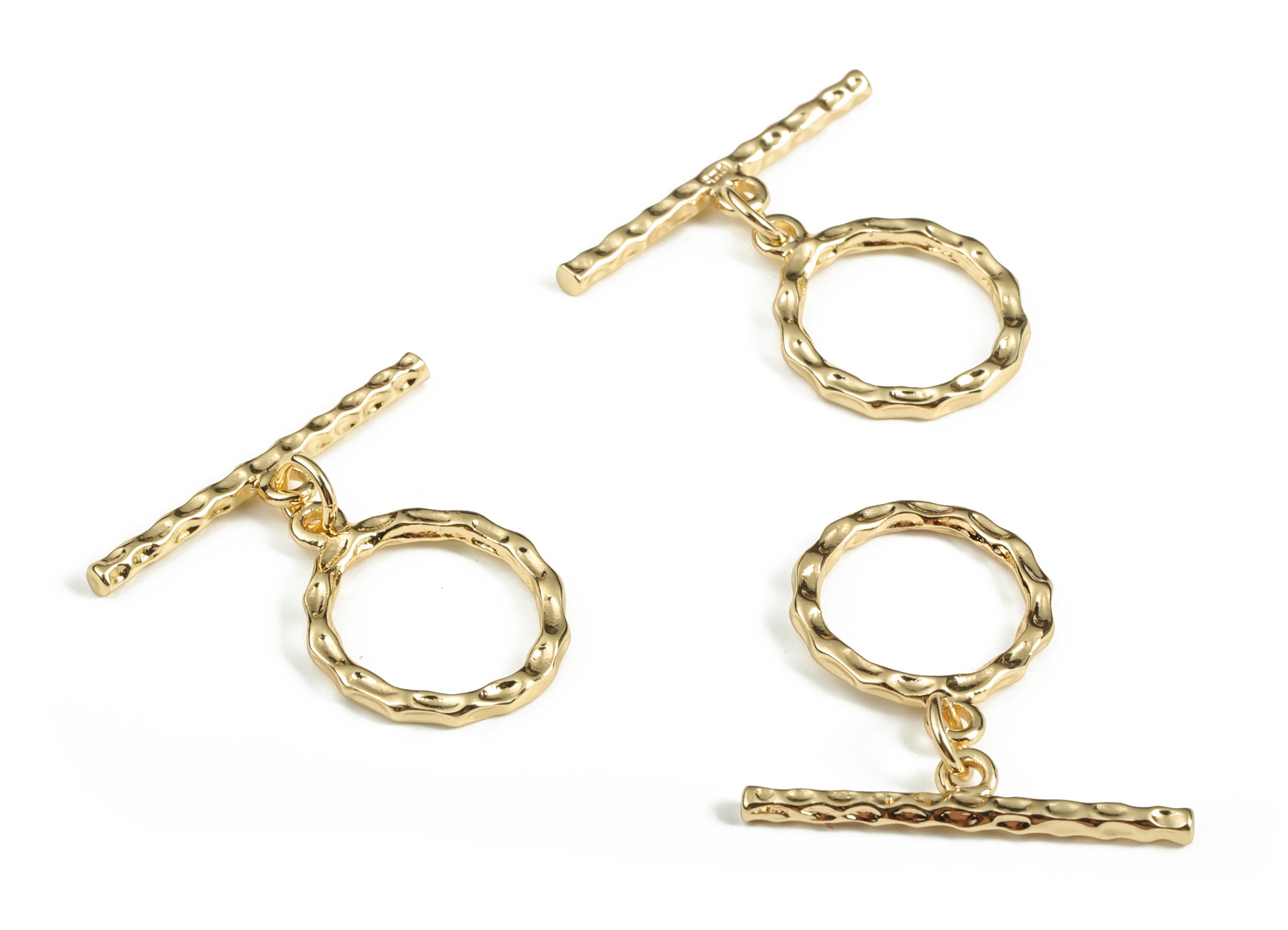 Gold Plated Toggle Clasp - 18K Gold Plated – Modern Jewelry Clasp - DIY Jewelry Making Supplies - 25.48x20.68x1.91mm - RGP3063 - DOMEDBAZAAR