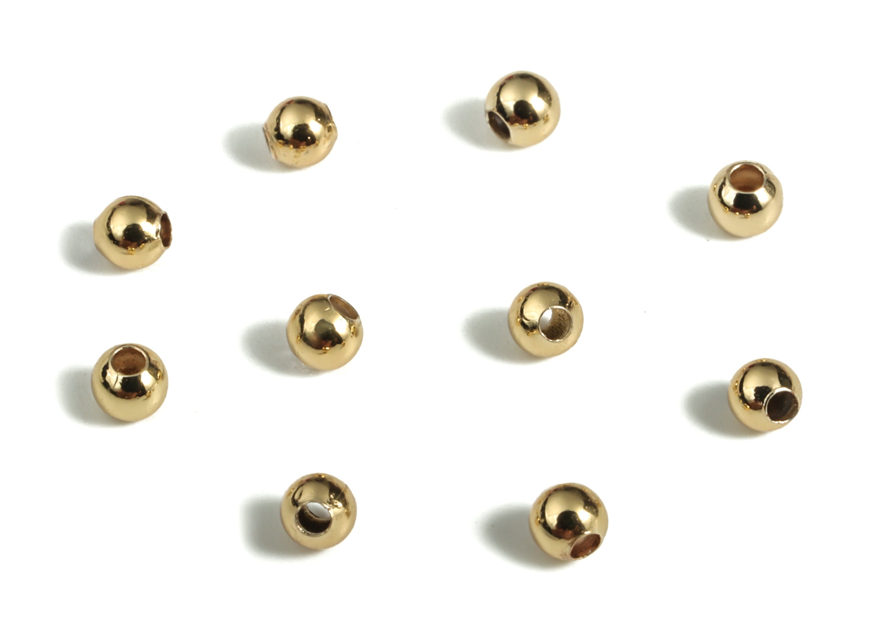 Brass Spacer Ball Beads - Gold Round Spacer Ball Beads - 18K Real Gold Plated Brass - Jewelry Making Supplies - 2.25x2.17mm - RGP3072 - DOMEDBAZAAR