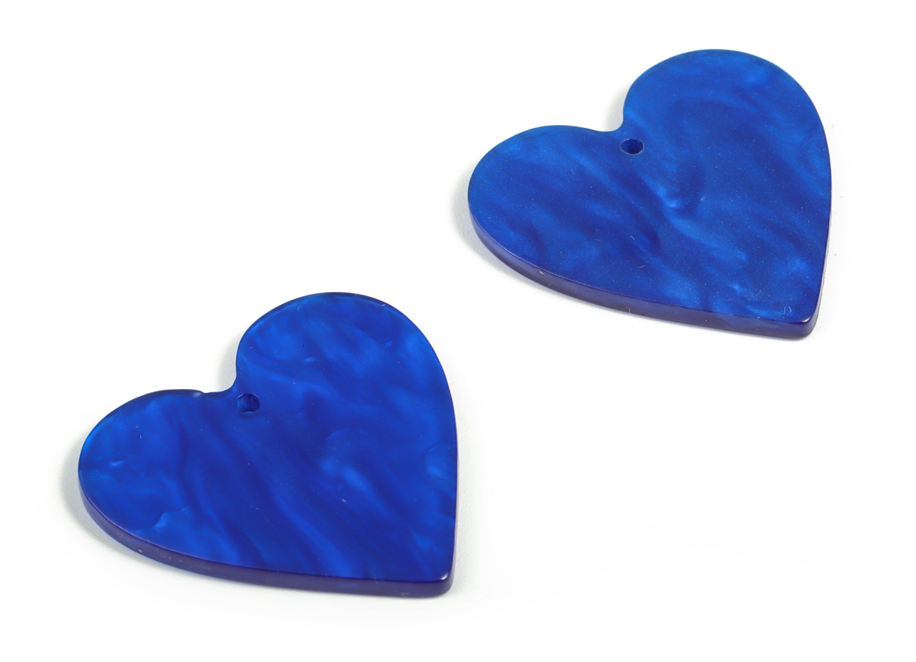 Acrylic Heart Earring Charms - Heart Pendant - Earring Findings - Jewelry Supplies - Color Code: A602 - 31.82x31.25x2.36mm - AC1431-A602 - DOMEDBAZAAR