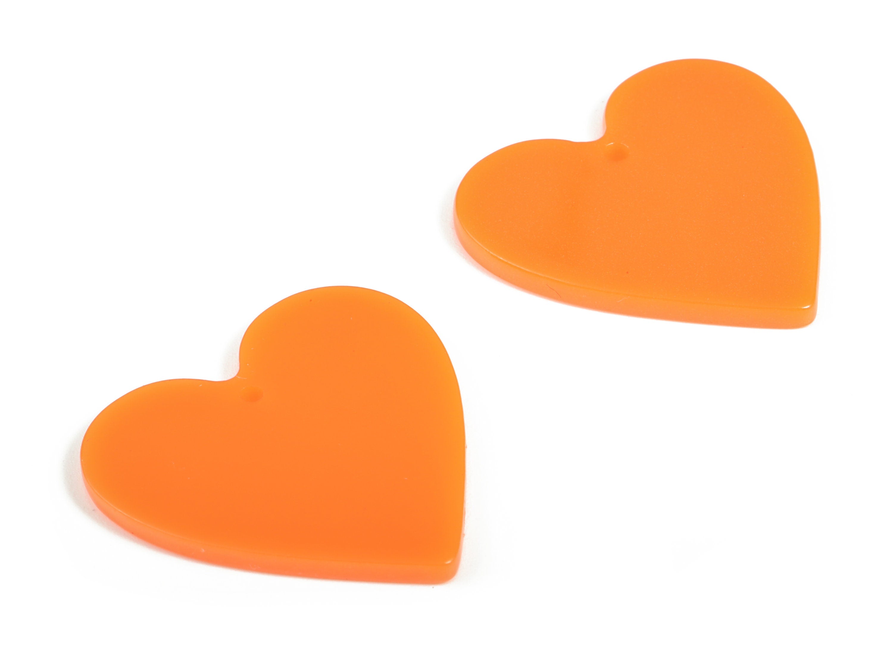 Acrylic Heart Earring Charms - Heart Pendant - Earring Findings - Jewelry Supplies - Color Code: A615 - 31.78x31.18x2.41mm - AC1431-A615 - DOMEDBAZAAR