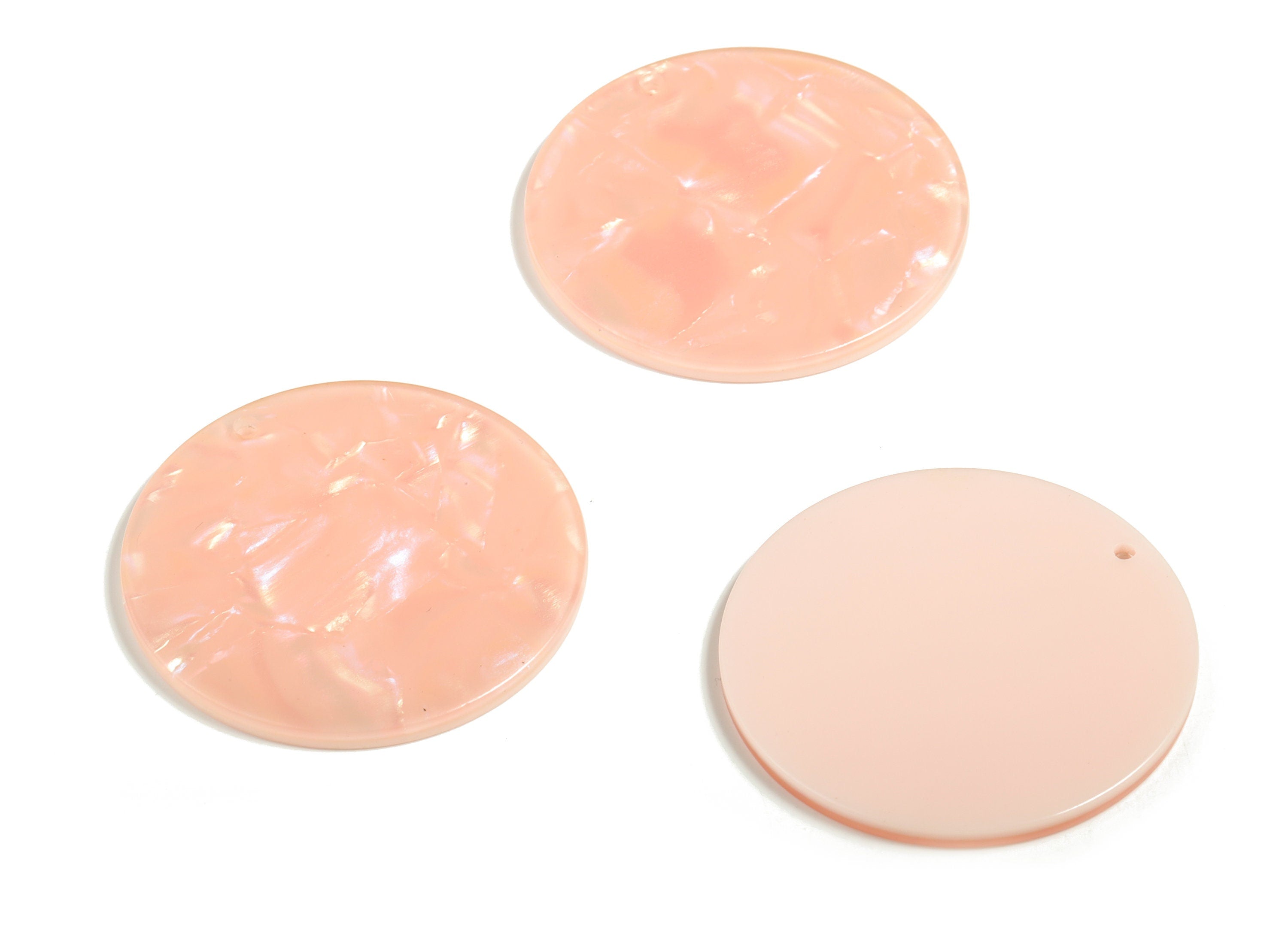 Acetate Round Charms - Coin Earrings and Pendant - Earring Findings - Jewelry Supplys - Color Code: A393 - 34.8x34.8x2.54mm - AC1135-A393 - DOMEDBAZAAR