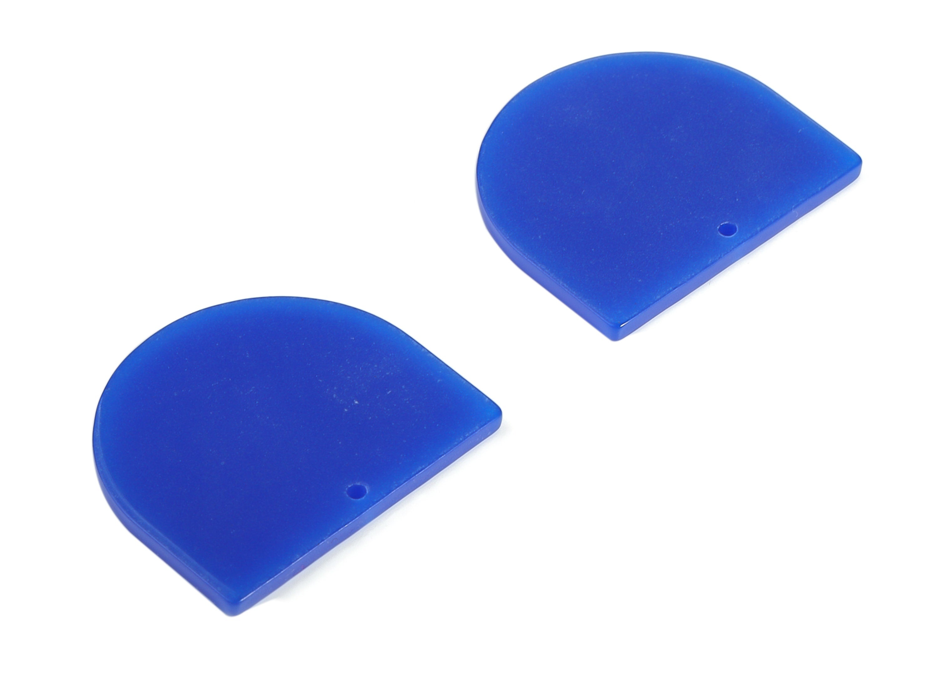 Acrylic D Earring Charms - Semi Circle Pendant - Earring Findings - Jewelry Supplies - Color Code: A618 - 33.04x29.31x2.39mm - AC1094-A618 - DOMEDBAZAAR