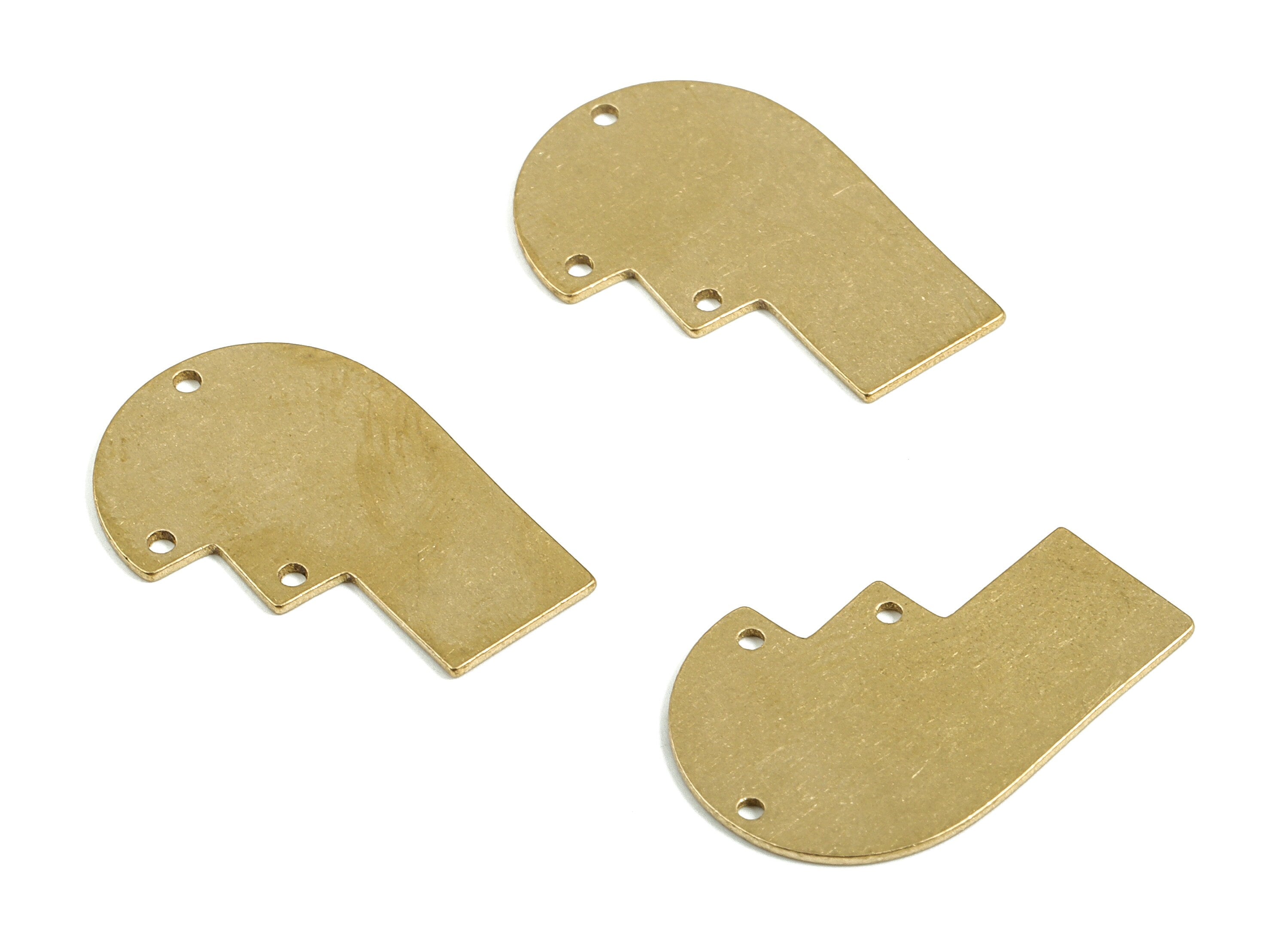 Personalized stamping blank - Brass Geometric Earring Connector - Raw Brass Geometric Charms - Earring Findings  - 21.7x15.2x0.57mm - PP4036 - DOMEDBAZAAR