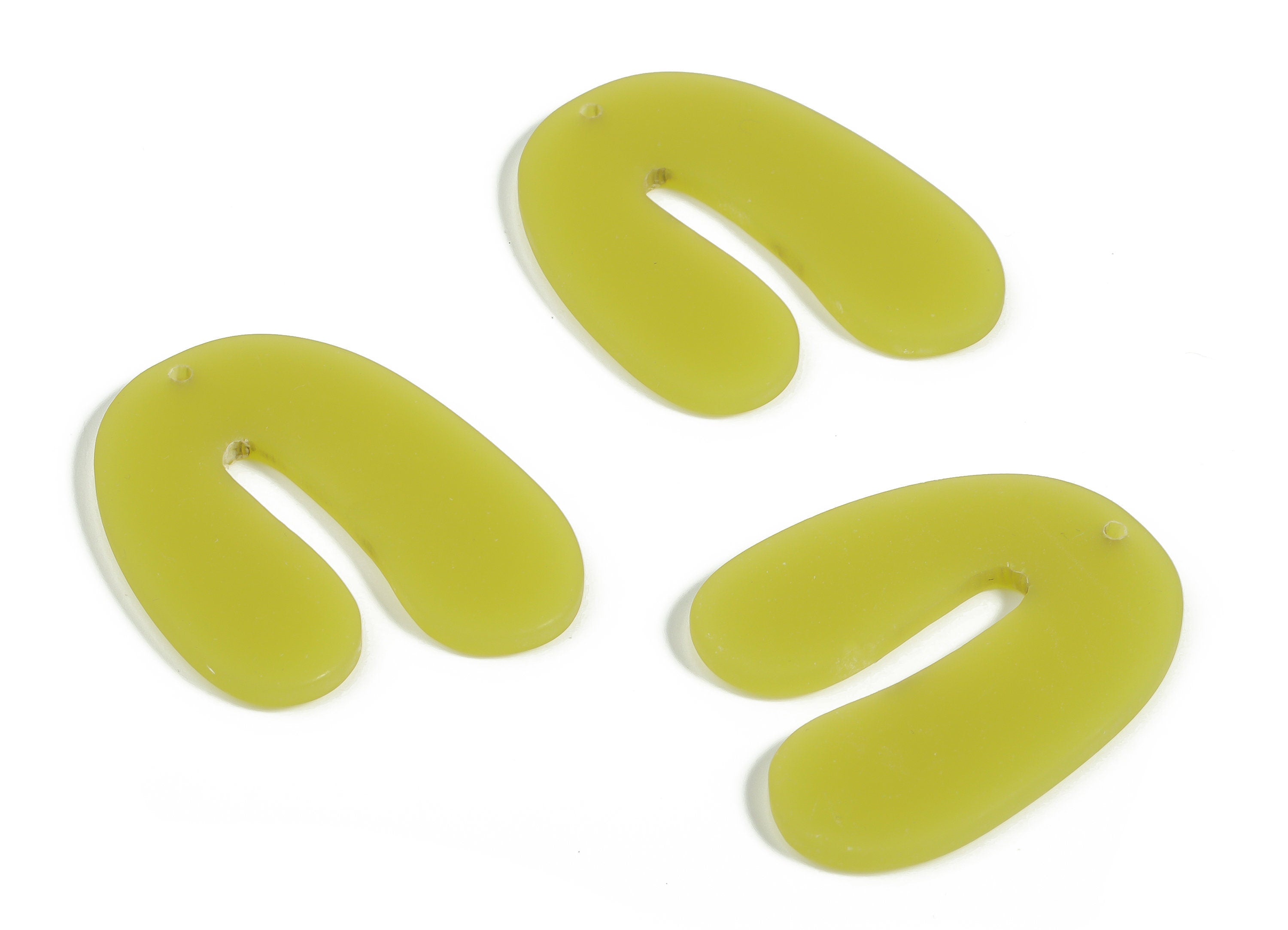 Acrylic U Earring Charms- Acrylic U Shape Pendant - Earring Findings - Jewelry Supplies - Color Code: A646 -35.47x27.17x2.60mm - AC2266-A646 - DOMEDBAZAAR