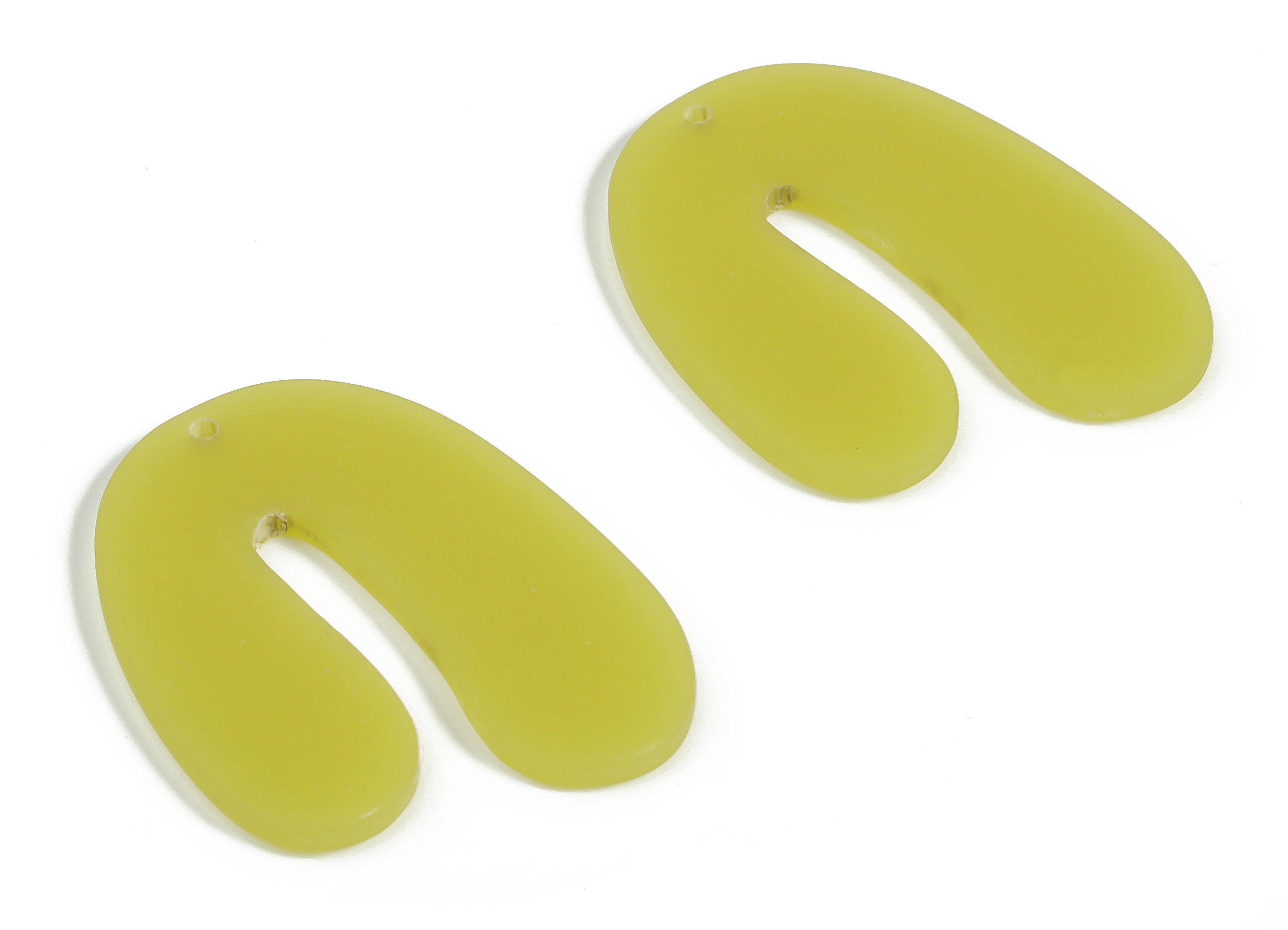 Acrylic U Earring Charms- Acrylic U Shape Pendant - Earring Findings - Jewelry Supplies - Color Code: A646 -35.47x27.17x2.60mm - AC2266-A646 - DOMEDBAZAAR