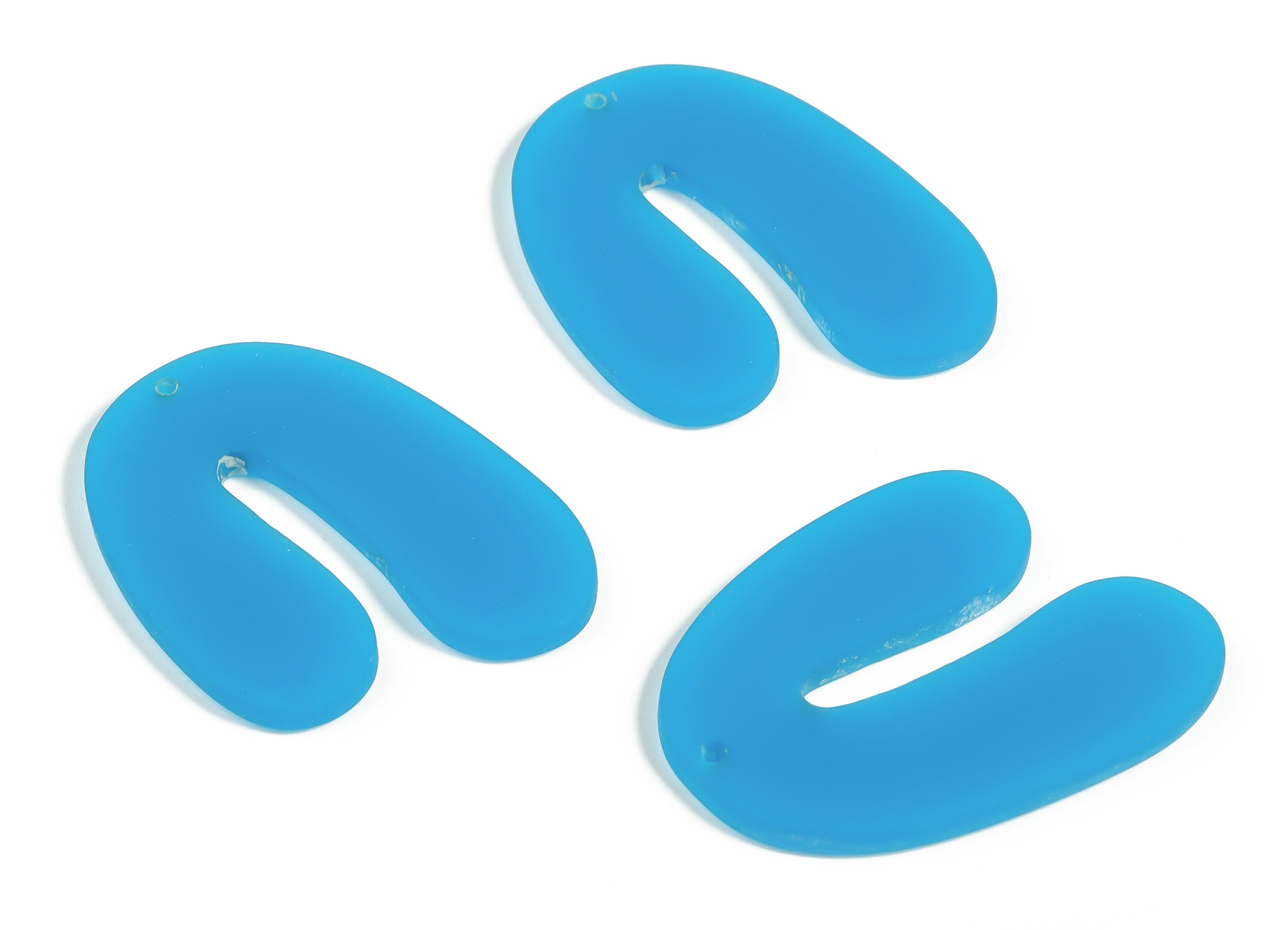 Acrylic U Earring Charms- Acrylic U Shape Pendant - Earring Findings - Jewelry Supplies - Color Code: A640 -35.61x27.09x2.66mm - AC2266-A640 - DOMEDBAZAAR