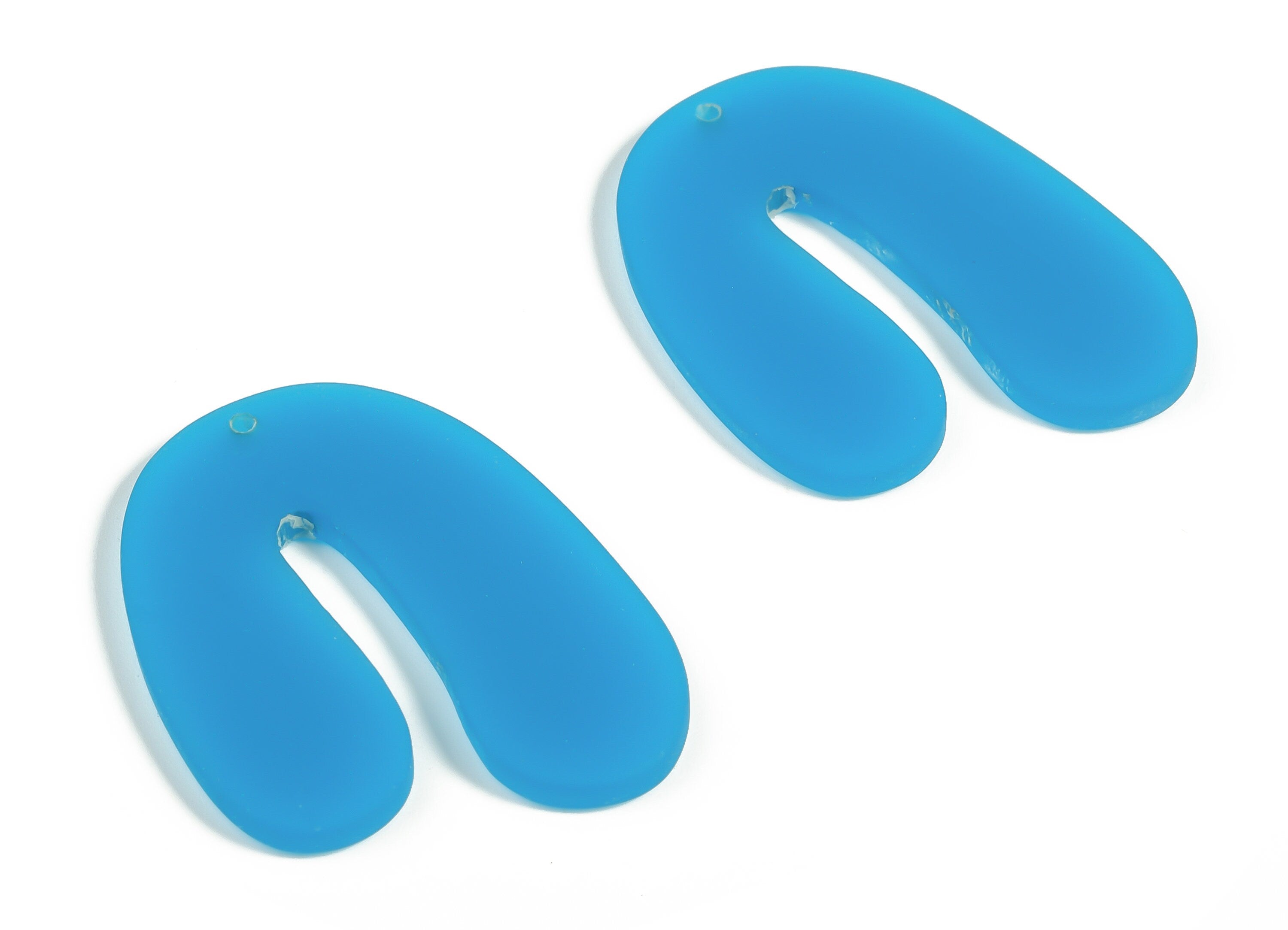 Acrylic U Earring Charms- Acrylic U Shape Pendant - Earring Findings - Jewelry Supplies - Color Code: A640 -35.61x27.09x2.66mm - AC2266-A640 - DOMEDBAZAAR