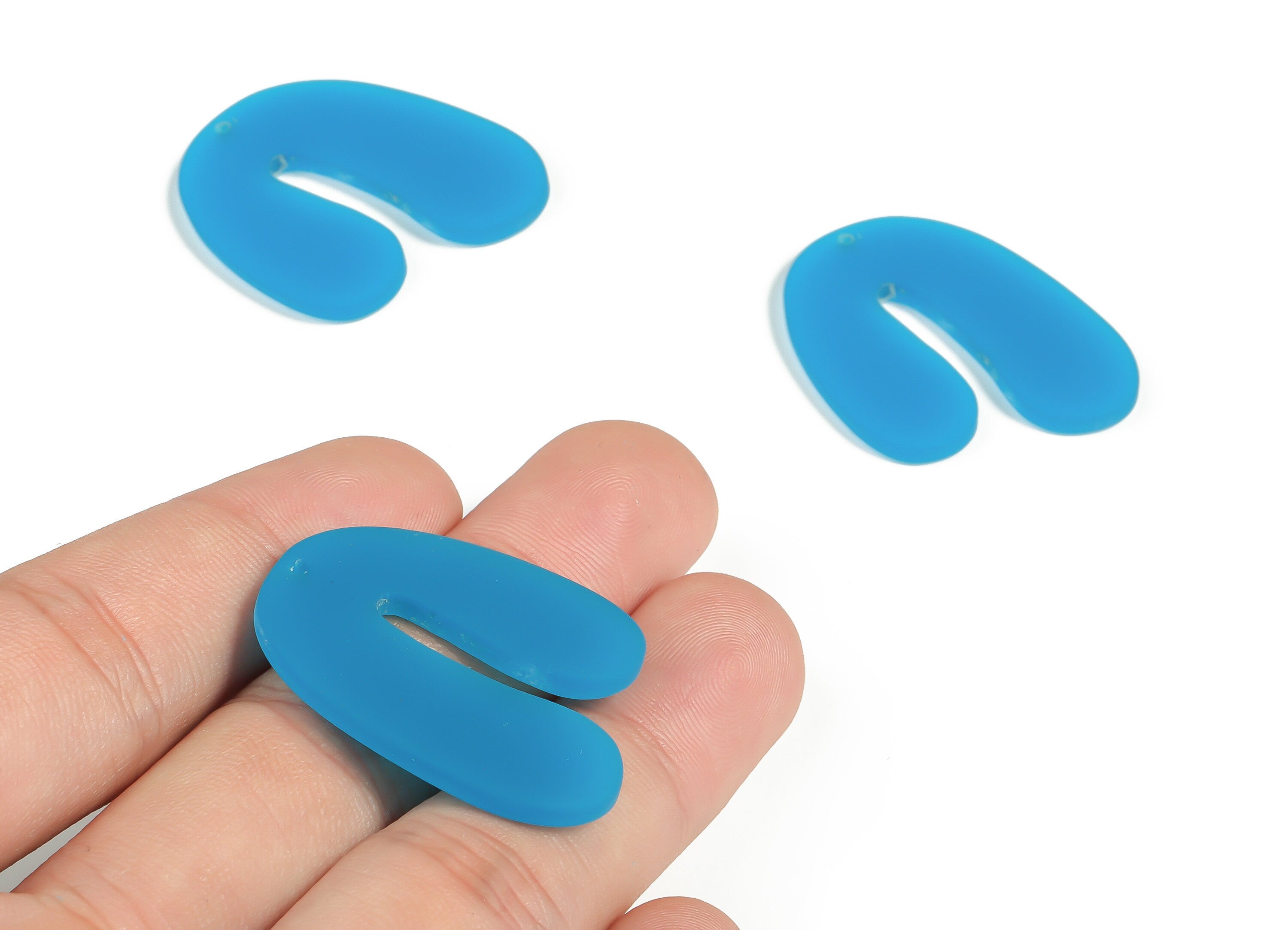 Acrylic U Earring Charms- Acrylic U Shape Pendant - Earring Findings - Jewelry Supplies - Color Code: A640 -35.61x27.09x2.66mm - AC2266-A640 - DOMEDBAZAAR