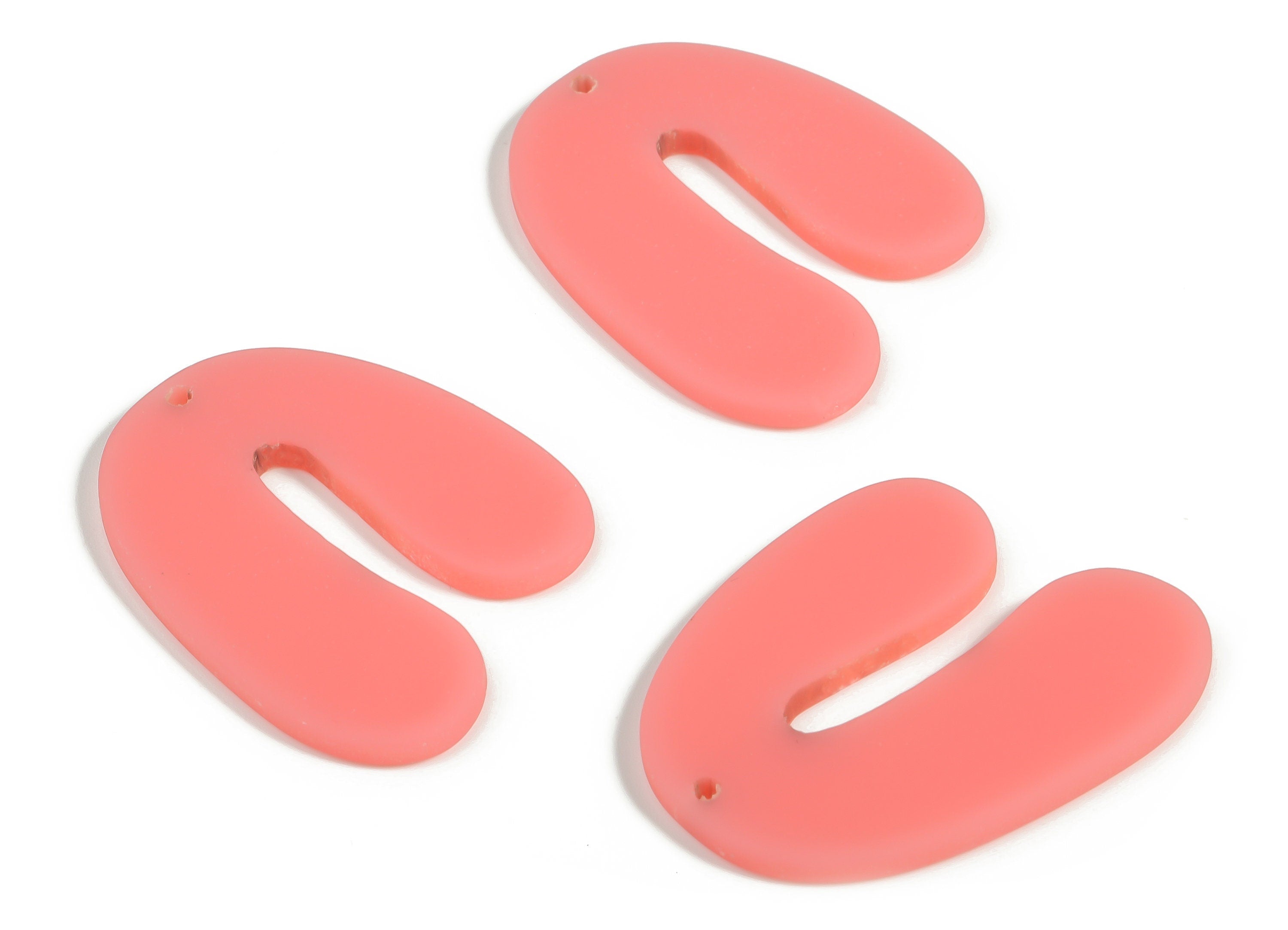 Acrylic U Earring Charms- Acrylic U Shape Pendant - Earring Findings - Jewelry Supplies - Color Code: A639 -35.57x26.79x2.66mm - AC2266-A639 - DOMEDBAZAAR