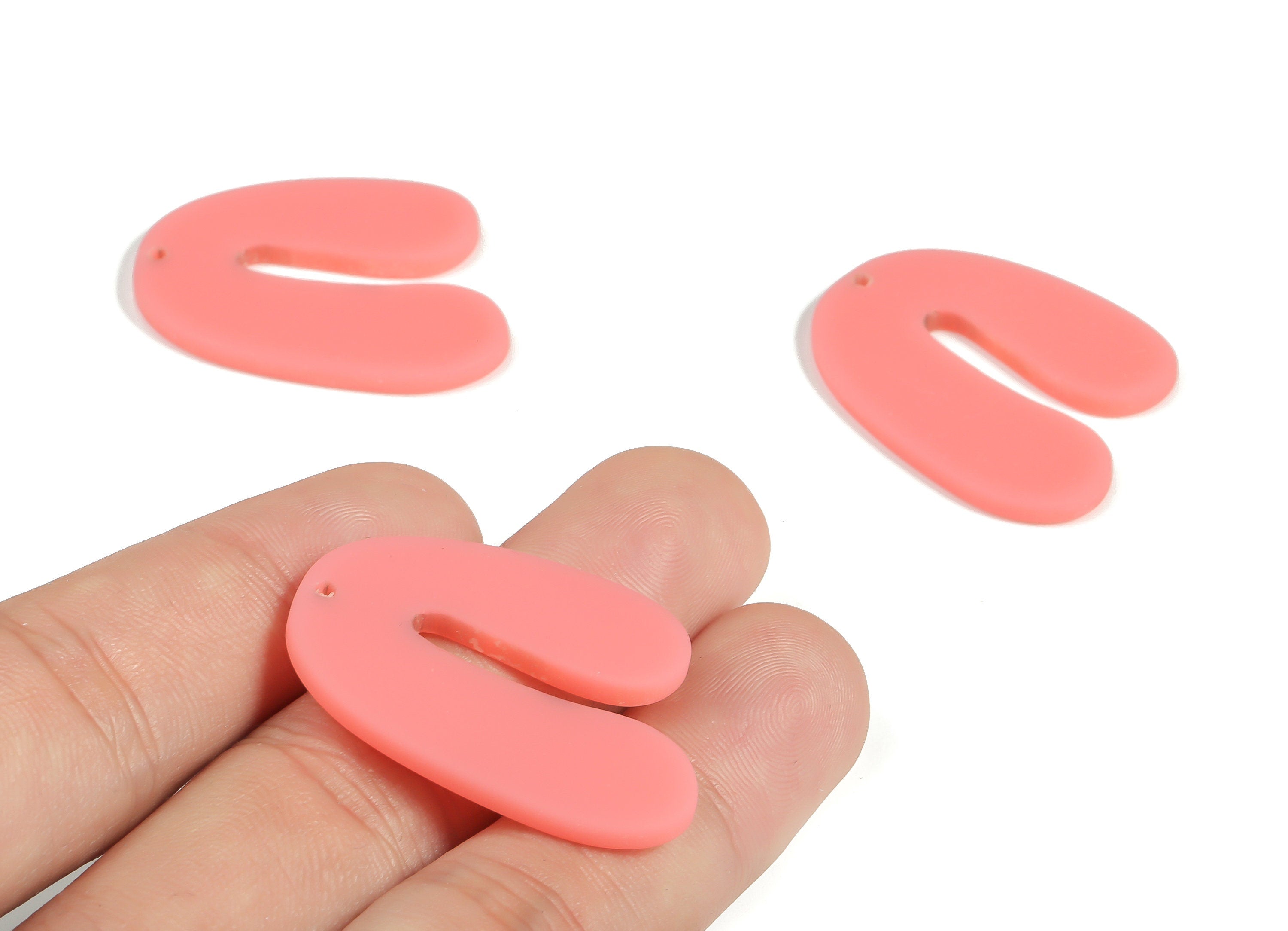 Acrylic U Earring Charms- Acrylic U Shape Pendant - Earring Findings - Jewelry Supplies - Color Code: A639 -35.57x26.79x2.66mm - AC2266-A639 - DOMEDBAZAAR