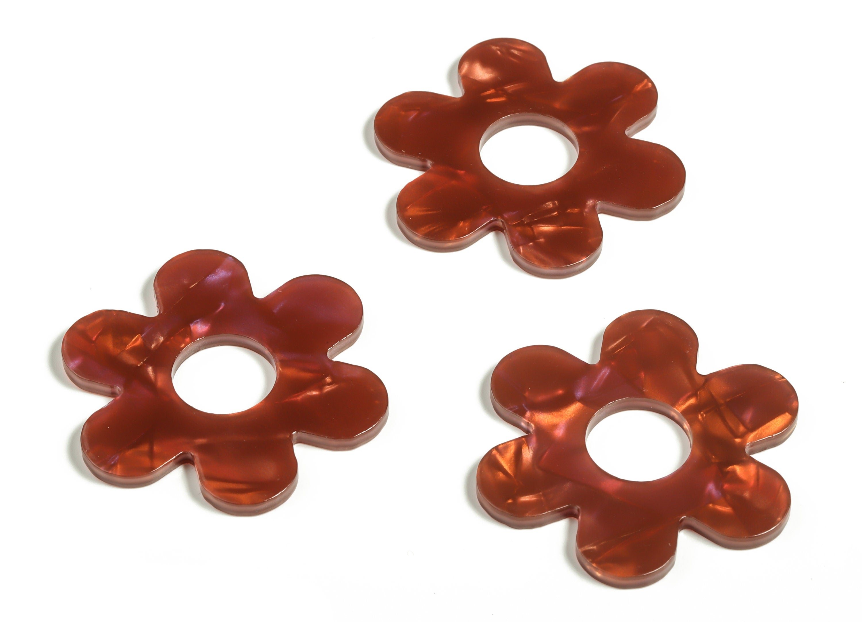 Acrylic Flower Shaped Charm - Flower Earring Charm - Flower Pendant Charm - DIY Jewelry Supplies - Code A654 - 42.03x2.53mm - AC2290-A654 - DOMEDBAZAAR