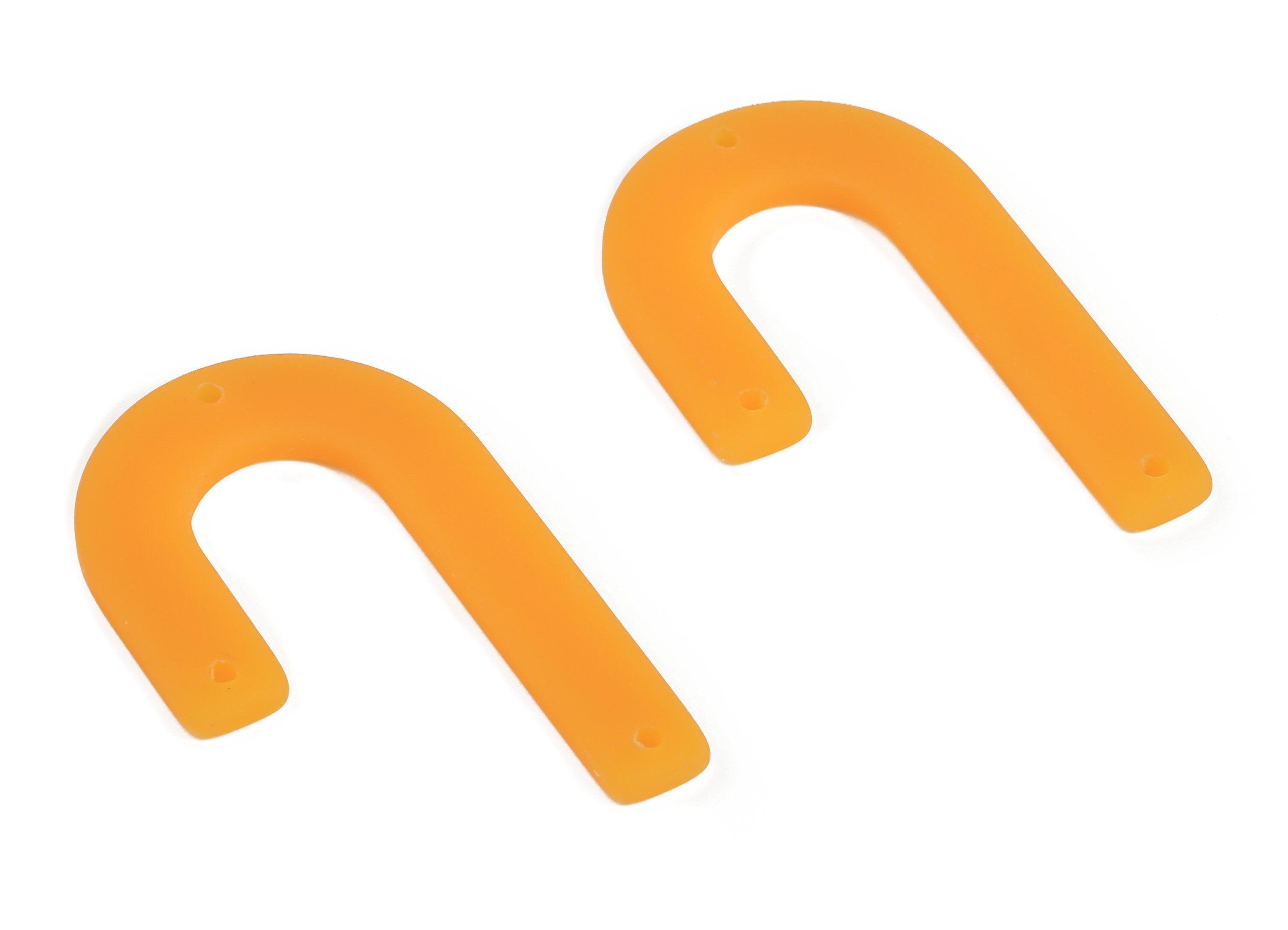 Acrylic Geometric Earring Connector- Matte U Acrylic Charms- Jewelry Supplies- 3 Holes - Color Code: A650 - 34.55x21.67x2.59mm - AC2267-A650 - DOMEDBAZAAR