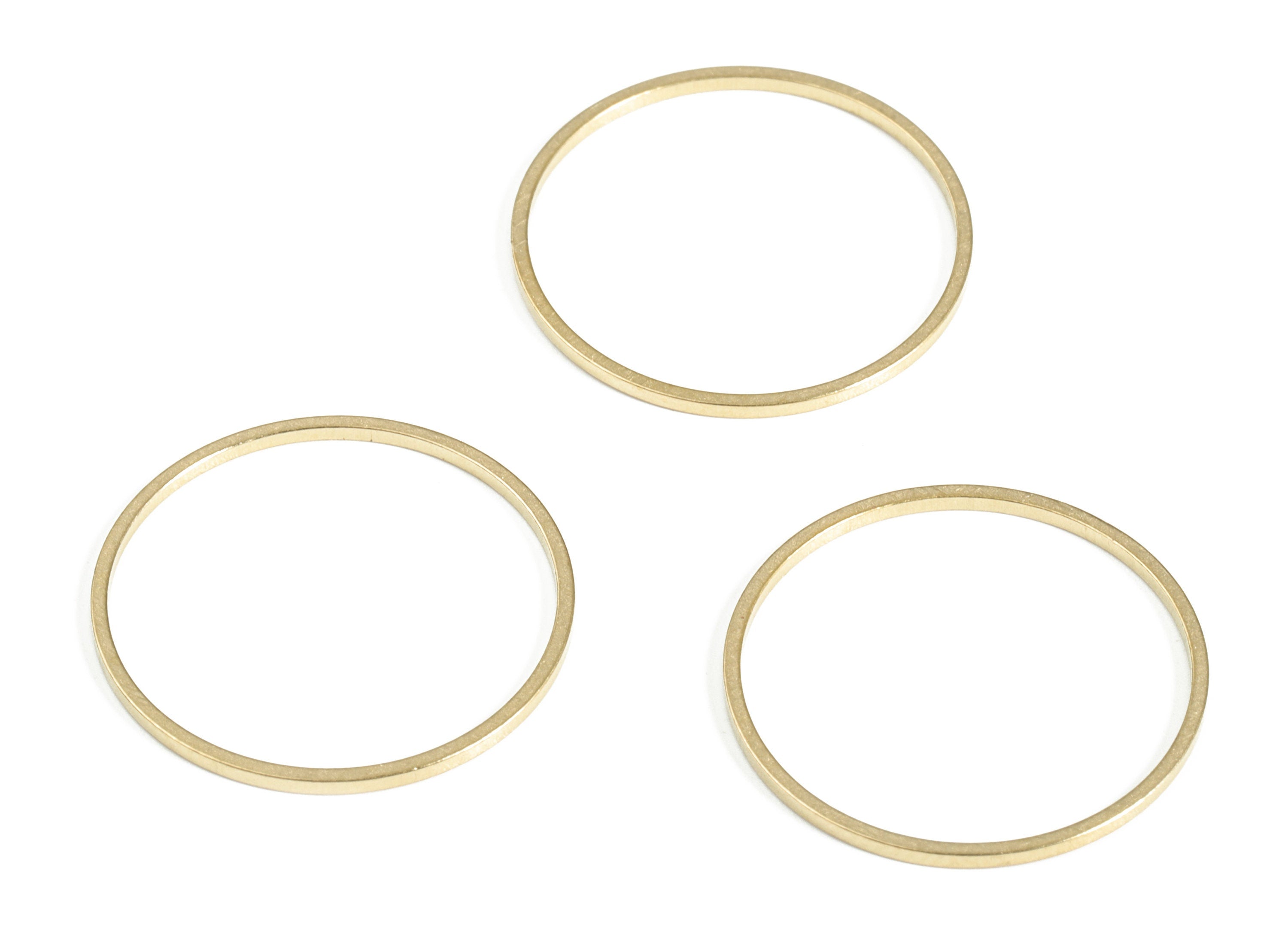Raw Brass Round Pendants - Closed Loop Rings - Raw Brass Circle Connector - Earring Findings - Jewelry SuPPlies - 20x0.8x0.8mm - PP4137-20 - DOMEDBAZAAR