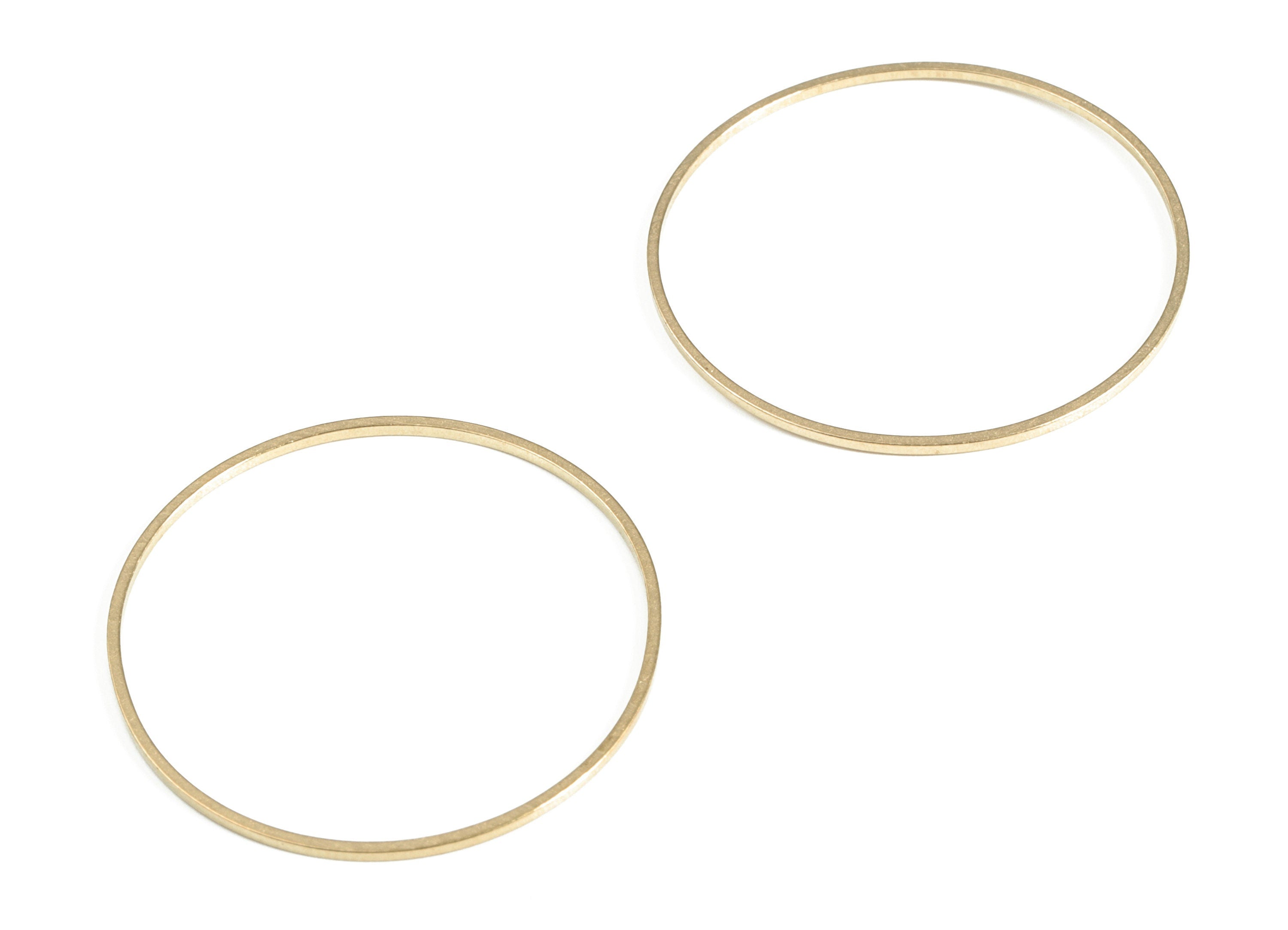 Raw Brass Circle Connector - Raw Brass Round Pendants - Closed Loop Rings - Earring Findings - Jewelry SuPPlies - 30x0.8x0.8mm - PP4137-30 - DOMEDBAZAAR