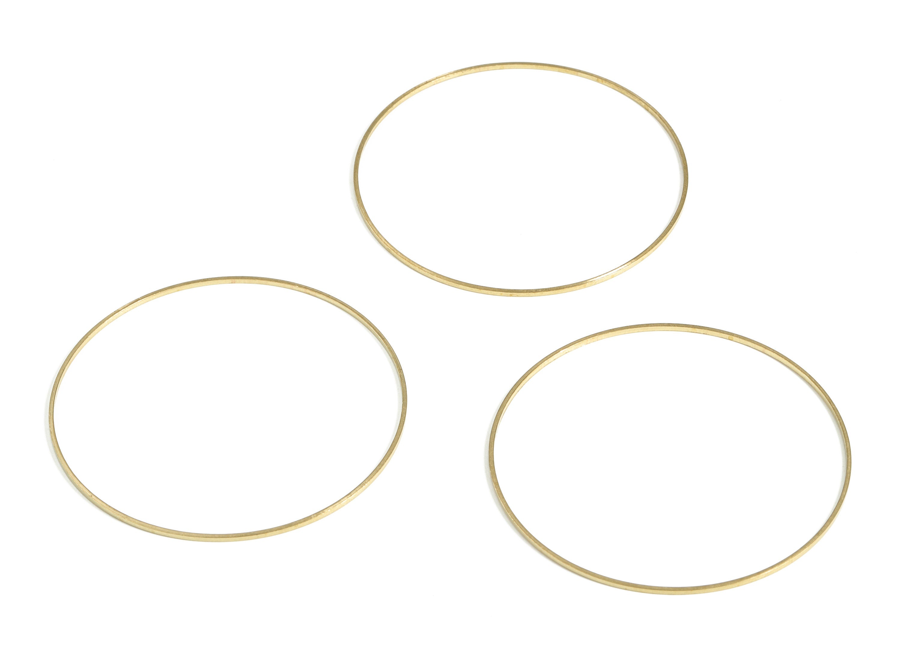 Raw Brass Circle Connector - Raw Brass Round Pendants - Brass Round Links- Earring Findings - Jewelry SuPPlies - 50x0.8x0.8mm - PP4137-50 - DOMEDBAZAAR