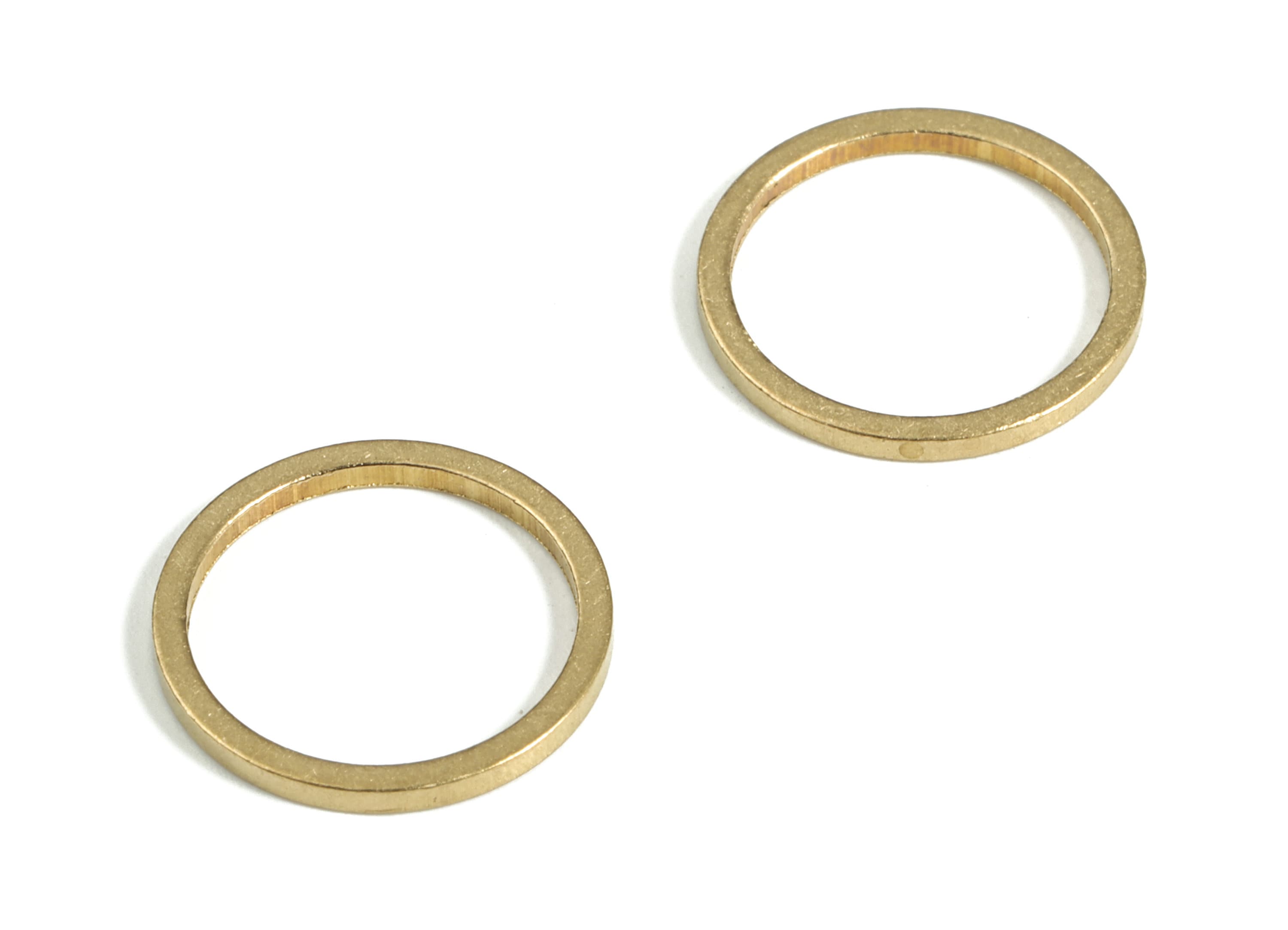 Raw Brass Circle Connector - Raw Brass Round Pendants - Closed Loop Rings - Earring Findings - Jewelry SuPPlies - 12x1.0x1.0mm - PP4138-12 - DOMEDBAZAAR