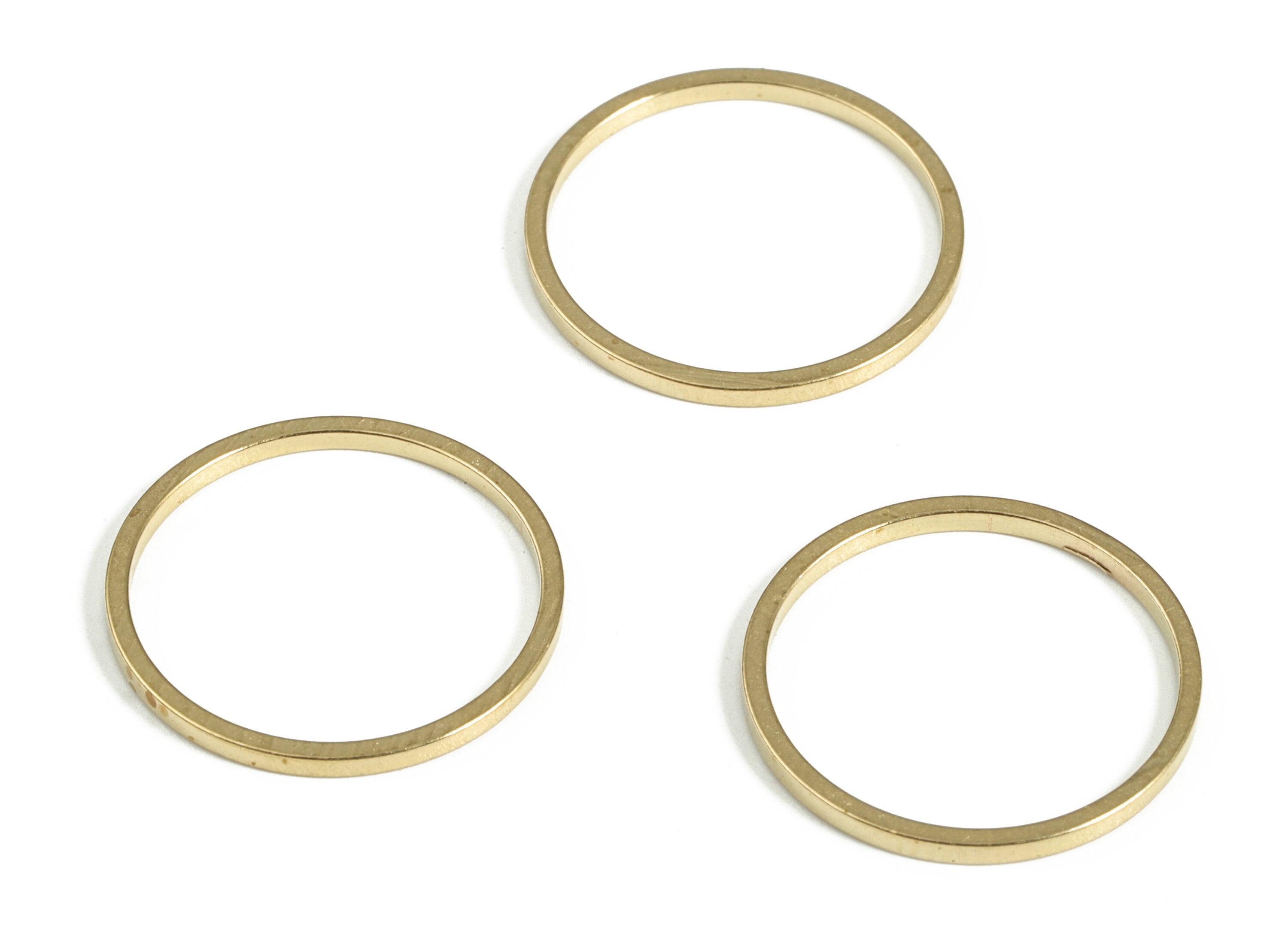Brass Round Pendants - Brass Round Links - Raw Brass Circle Connector - Earring Finding - Jewelry Making SuPPlies - 16x1.0x1.0mm - PP4138-16 - DOMEDBAZAAR