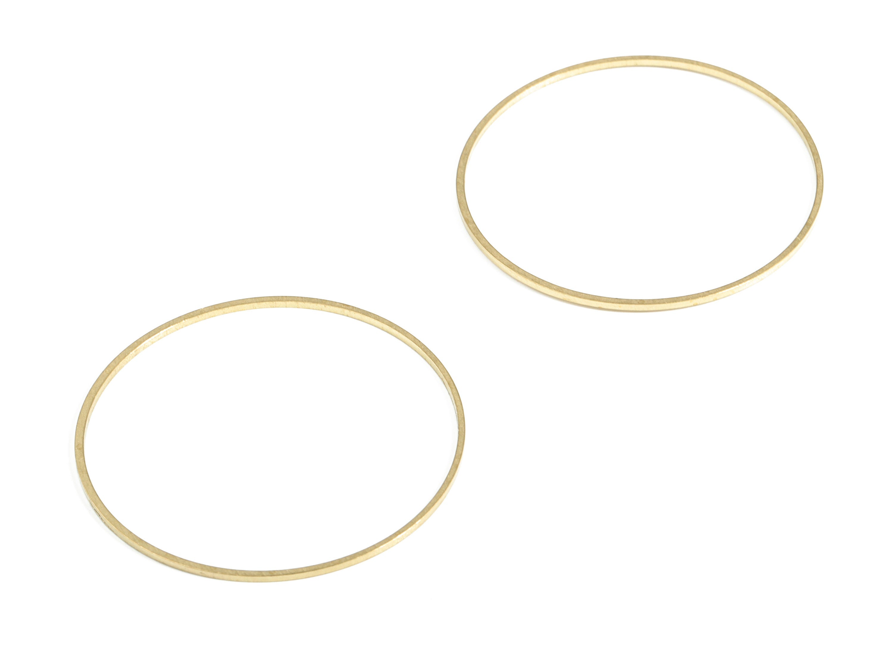 Raw Brass Circle Connector - Raw Brass Round Pendants - Closed Loop Rings - Earring Findings - Jewelry SuPPlies - 42x1.0x1.0mm - PP4138-42 - DOMEDBAZAAR