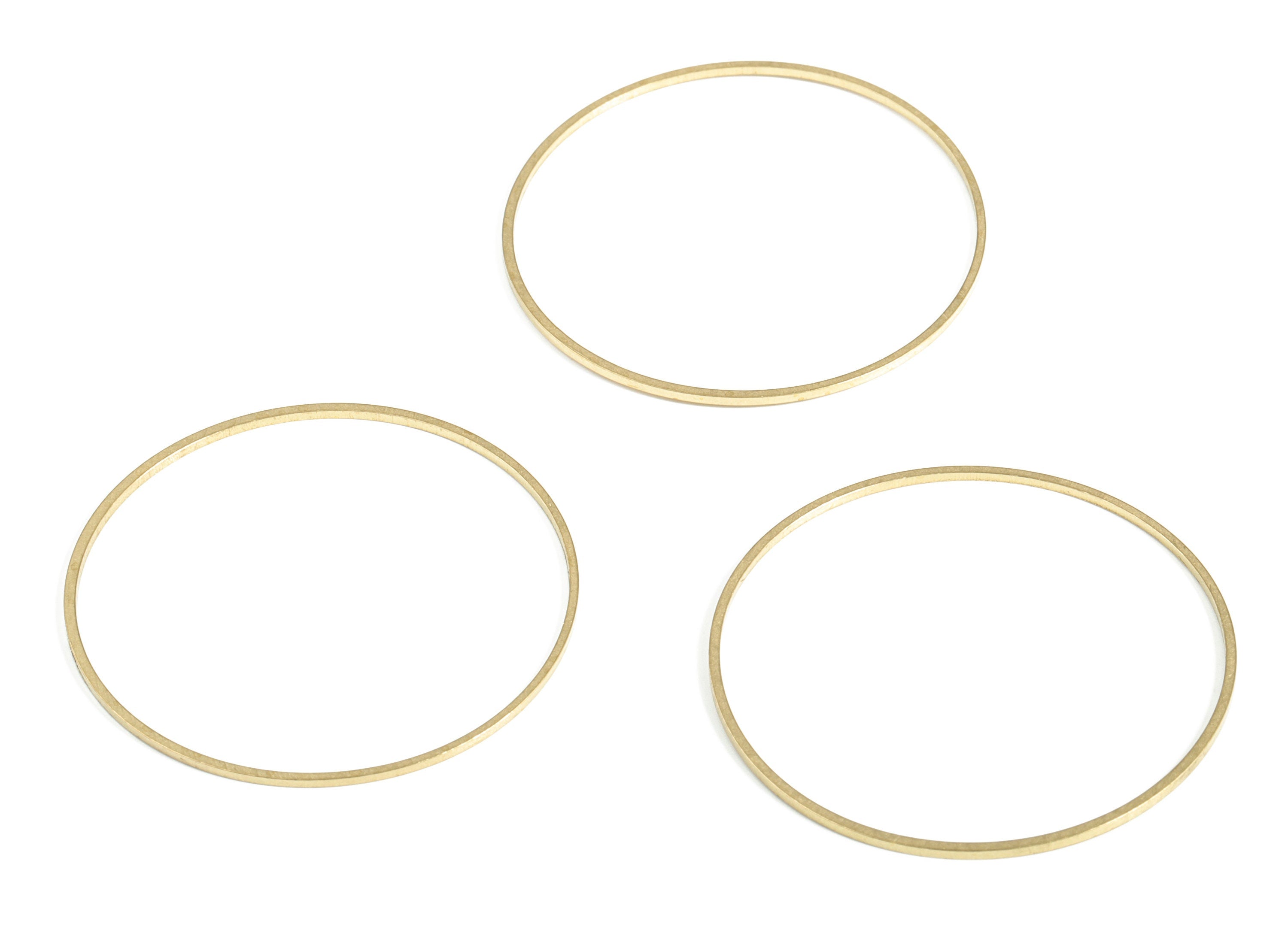 Raw Brass Circle Connector - Raw Brass Round Pendants - Closed Loop Rings - Earring Findings - Jewelry SuPPlies - 42x1.0x1.0mm - PP4138-42 - DOMEDBAZAAR