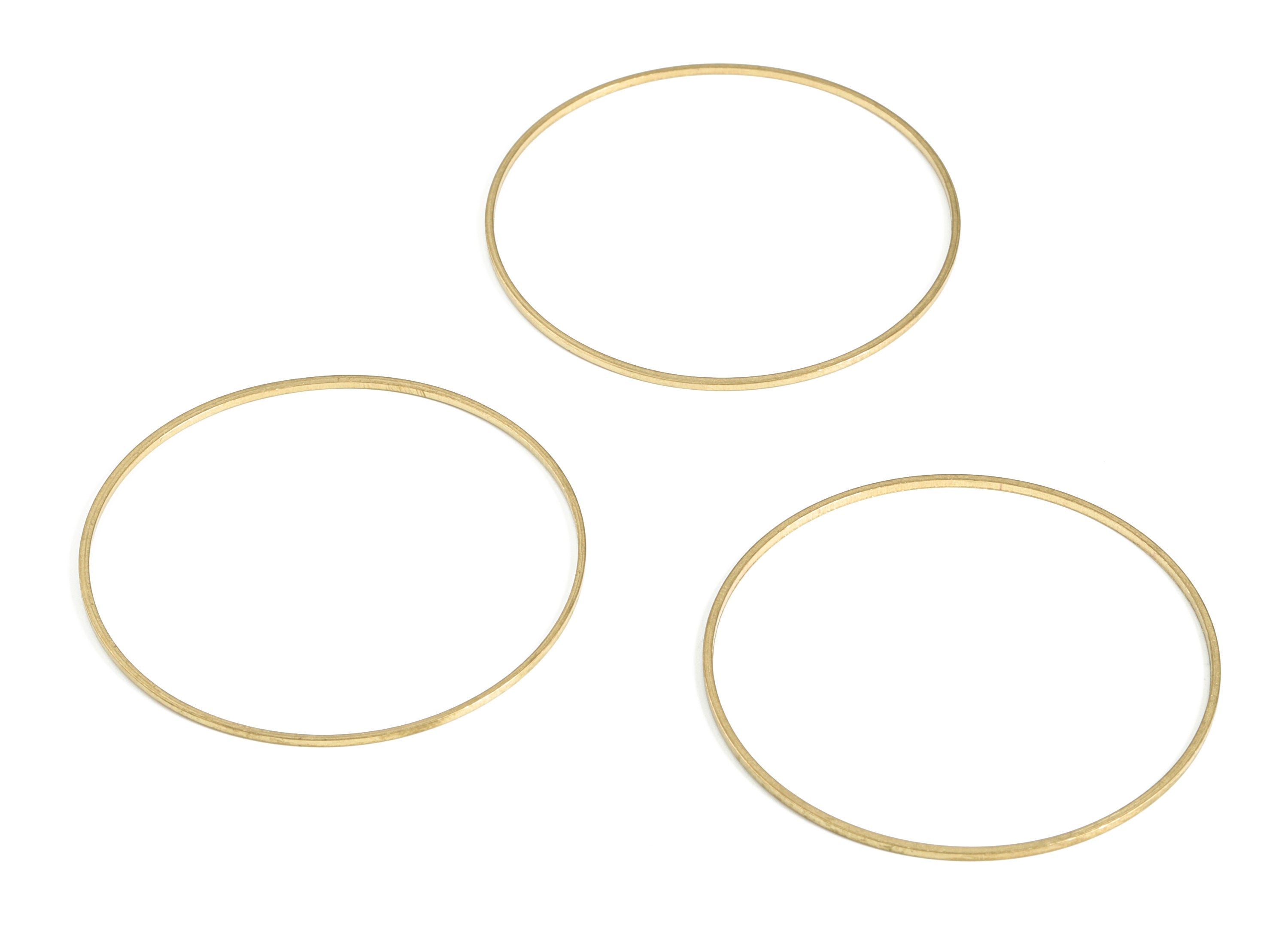 Raw Brass Round Pendants - Brass Round Links - Raw Brass Circle Connector - Earring Findings - Jewelry SuPPlies - 45x1.0x1.0mm - PP4138-45 - DOMEDBAZAAR