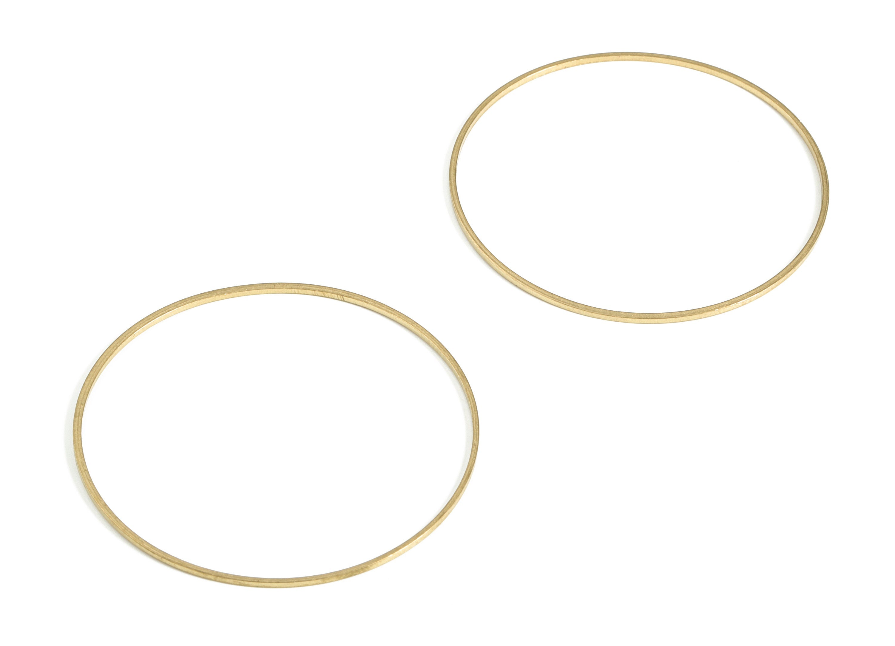 Raw Brass Round Pendants - Brass Round Links - Raw Brass Circle Connector - Earring Findings - Jewelry SuPPlies - 45x1.0x1.0mm - PP4138-45 - DOMEDBAZAAR